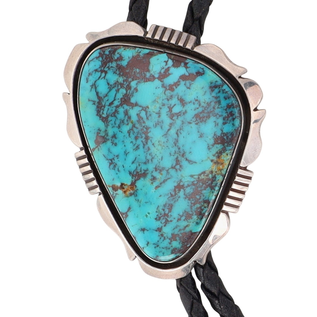 Will Denetdale Navajo Turquoise Bolo Tie (1 of 6)