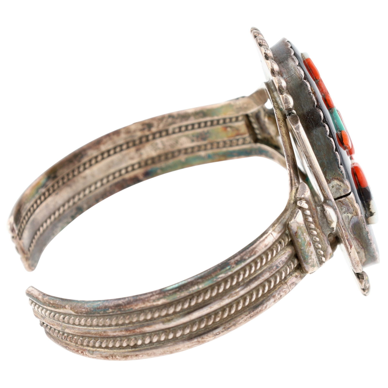 Beverly Etsate Zuni Mudhead Dancer Cuff Bracelet - 5