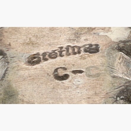 Signed Navajo Jasper Split Shank Ring Sz 10 - 5