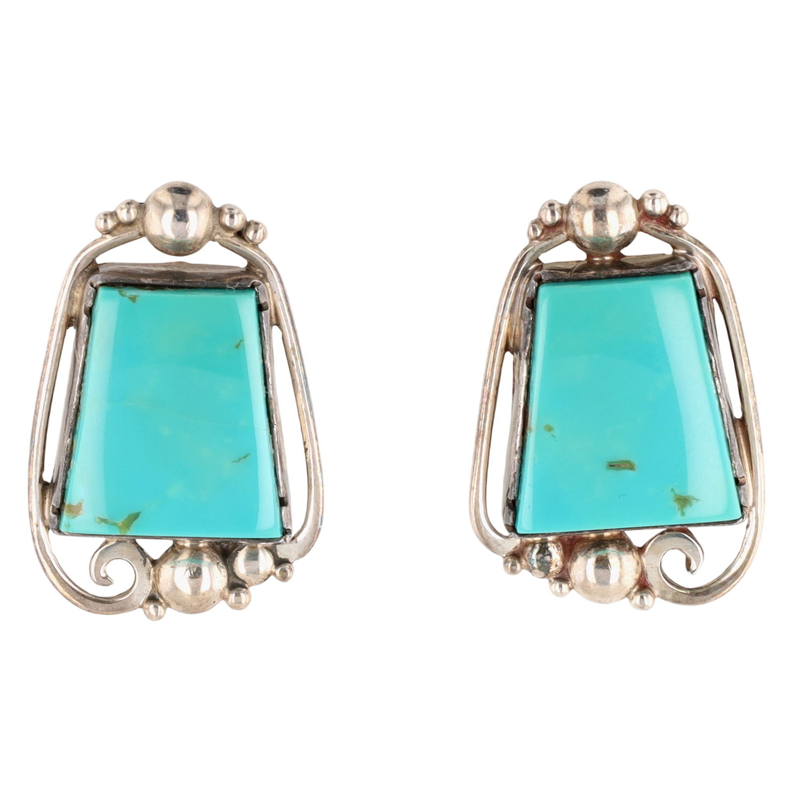 D Smith Navajo Contemporary Turquoise Earrings (1 of 4)