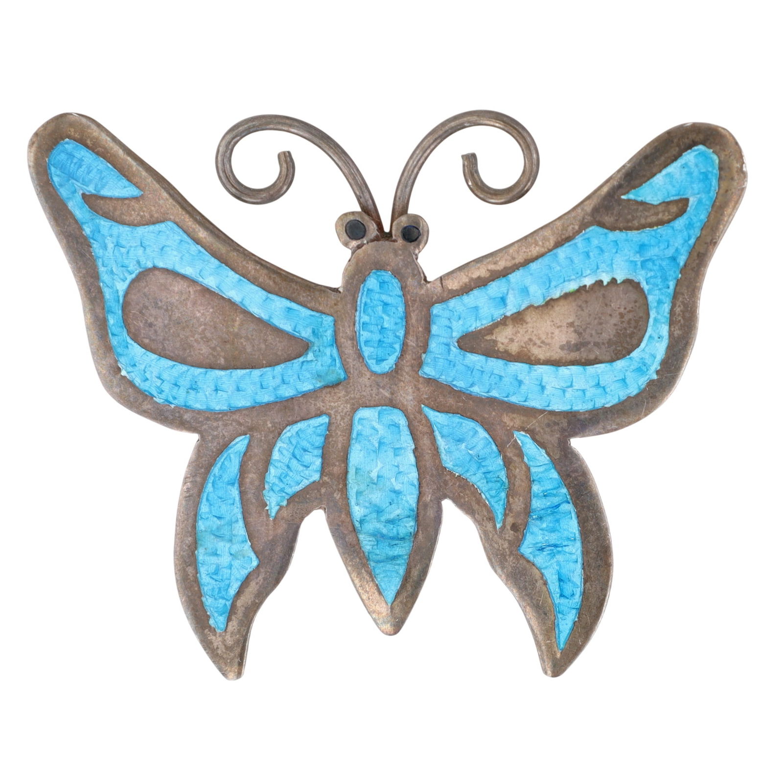 Jeronimo Fuentes Mexico Sterling Enamel Butterfly Brooch (1 of 4)