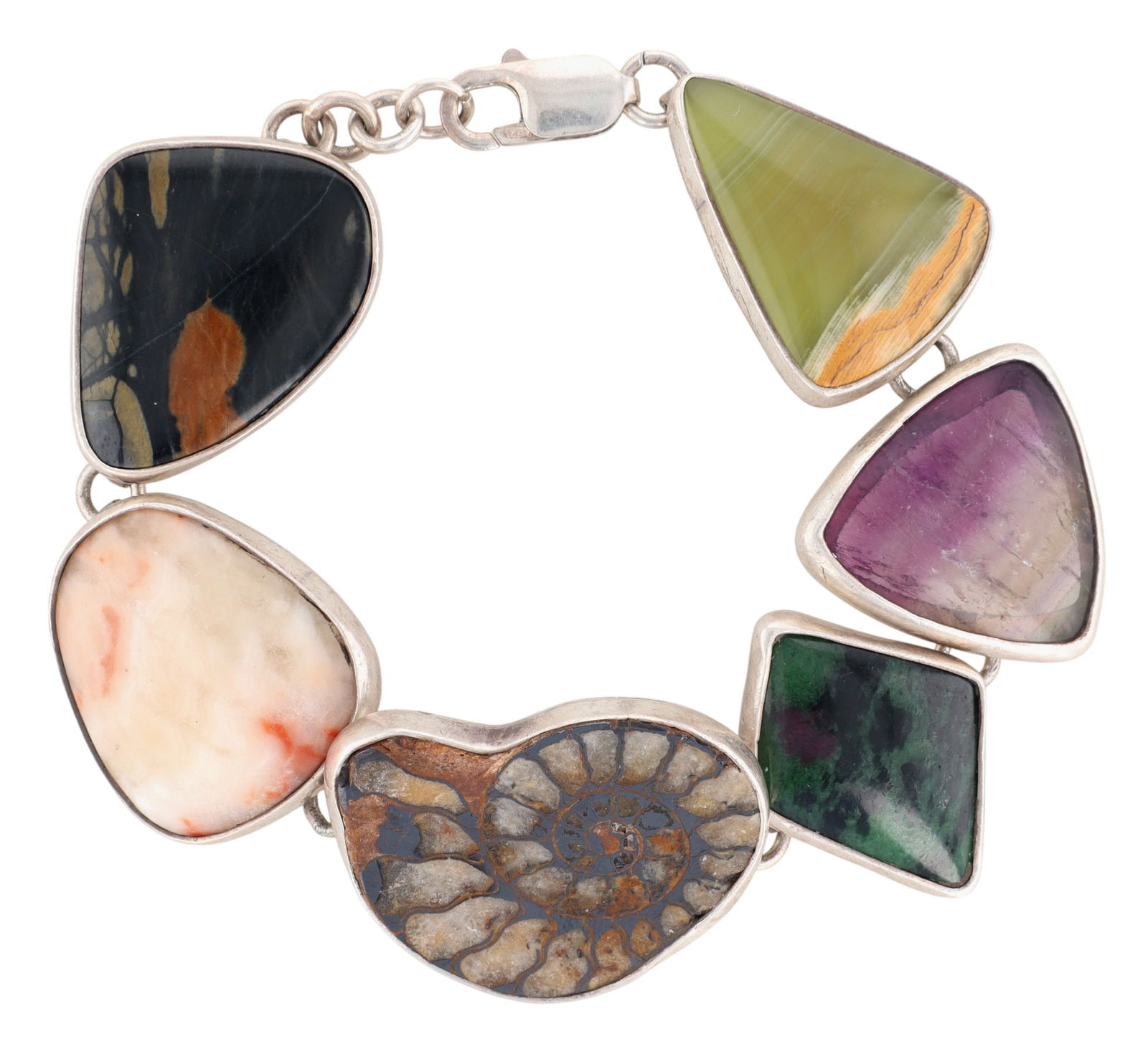 Citlal Castillo Mexico Sterling Multistone Bracelet (1 of 5)