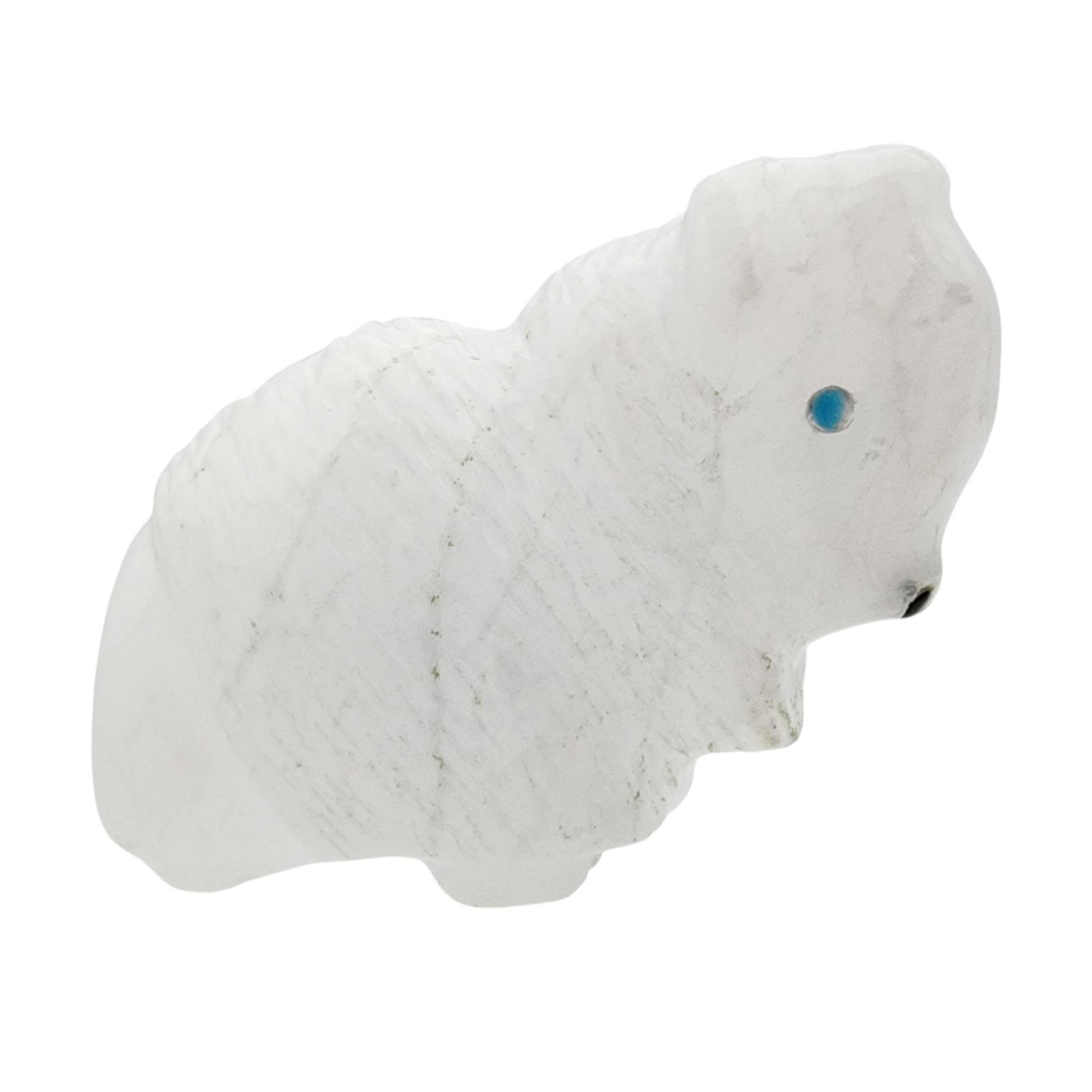 Joseph Quam Zuni Calcite and Turquoise White Buffalo Fetish (1 of 12)