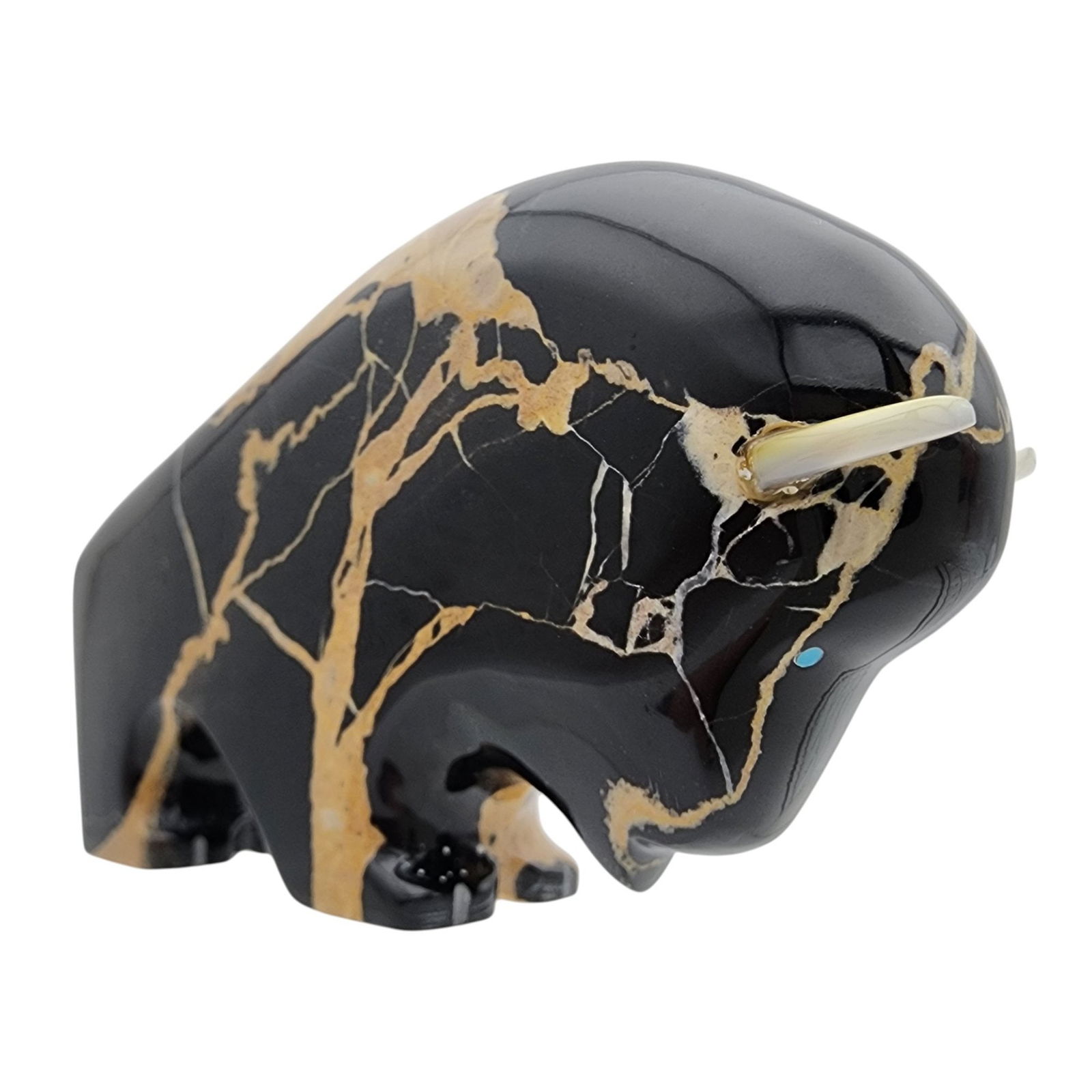 Todd Westika Zuni Egyptian Marble Buffalo Fetish (1 of 15)
