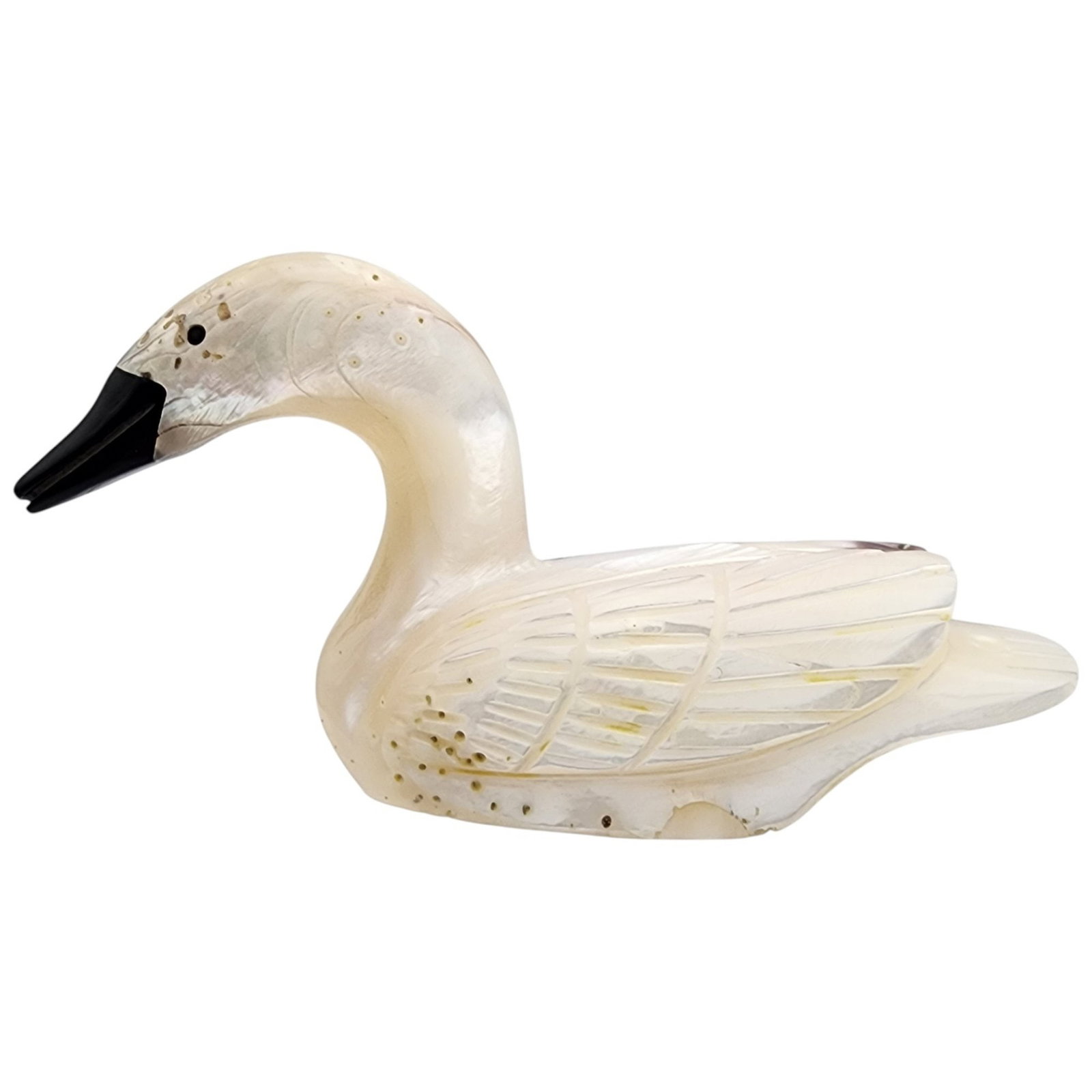 Herbert Davis Navajo Mother of Pearl Swan Fetish (1 of 8)