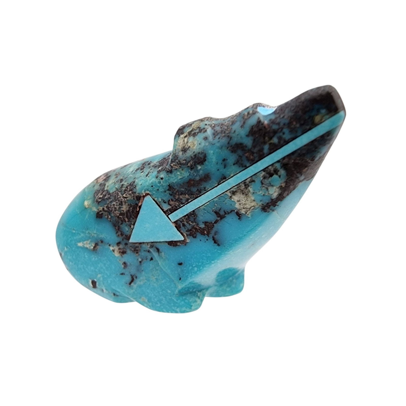 Clayton & Abby Panteah Zuni Turquoise Heartline Bear Fetish (1 of 7)