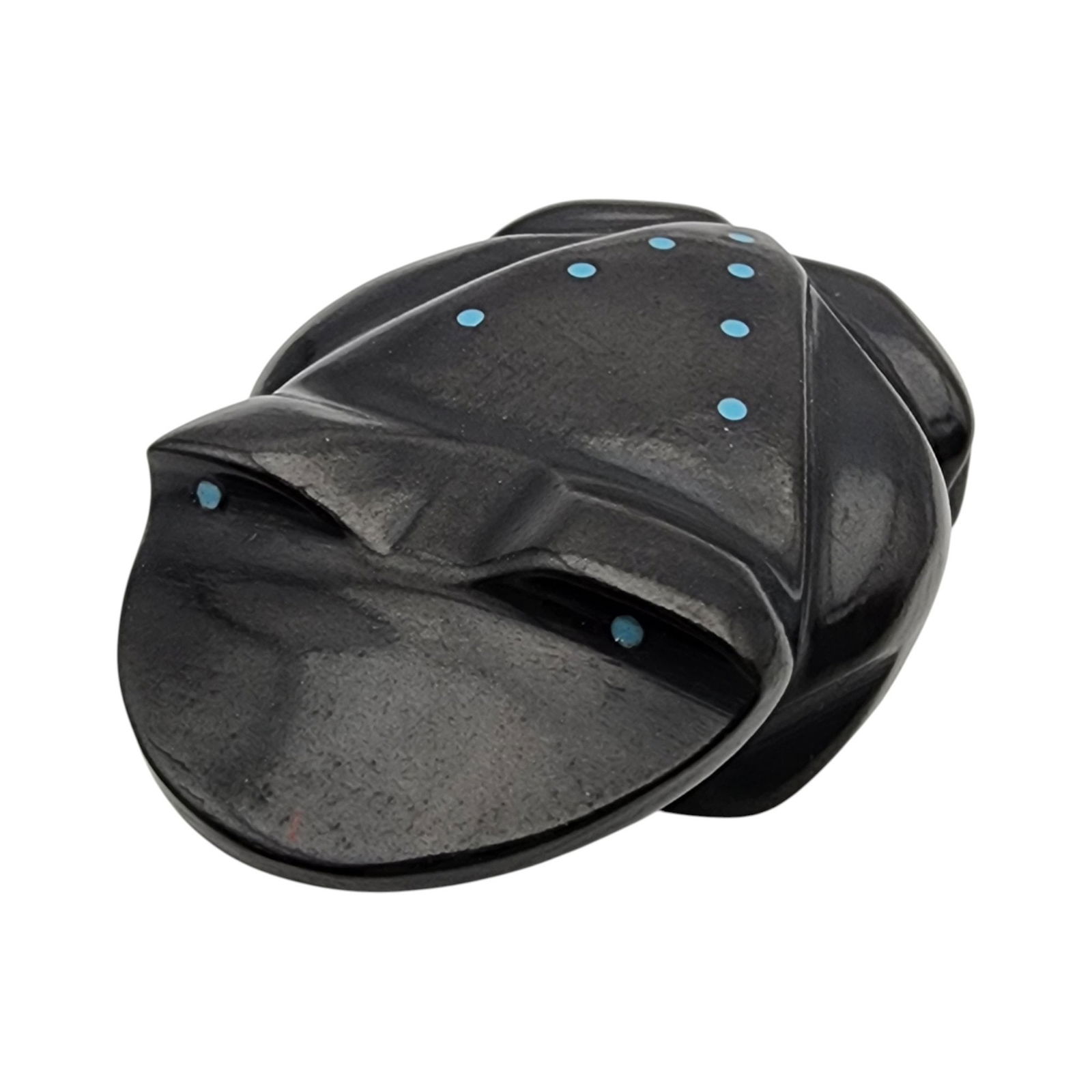 Daisy Natewa Zuni Jet and Inlaid Turquoise Frog Fetish (1 of 8)