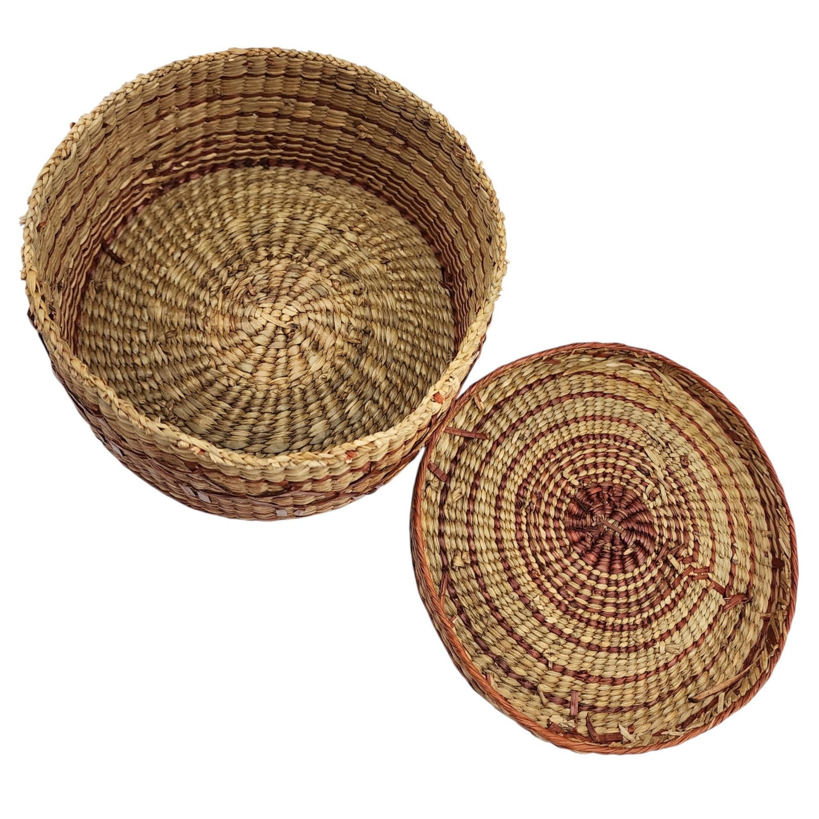 Native American Large Lidded Basket - 3
