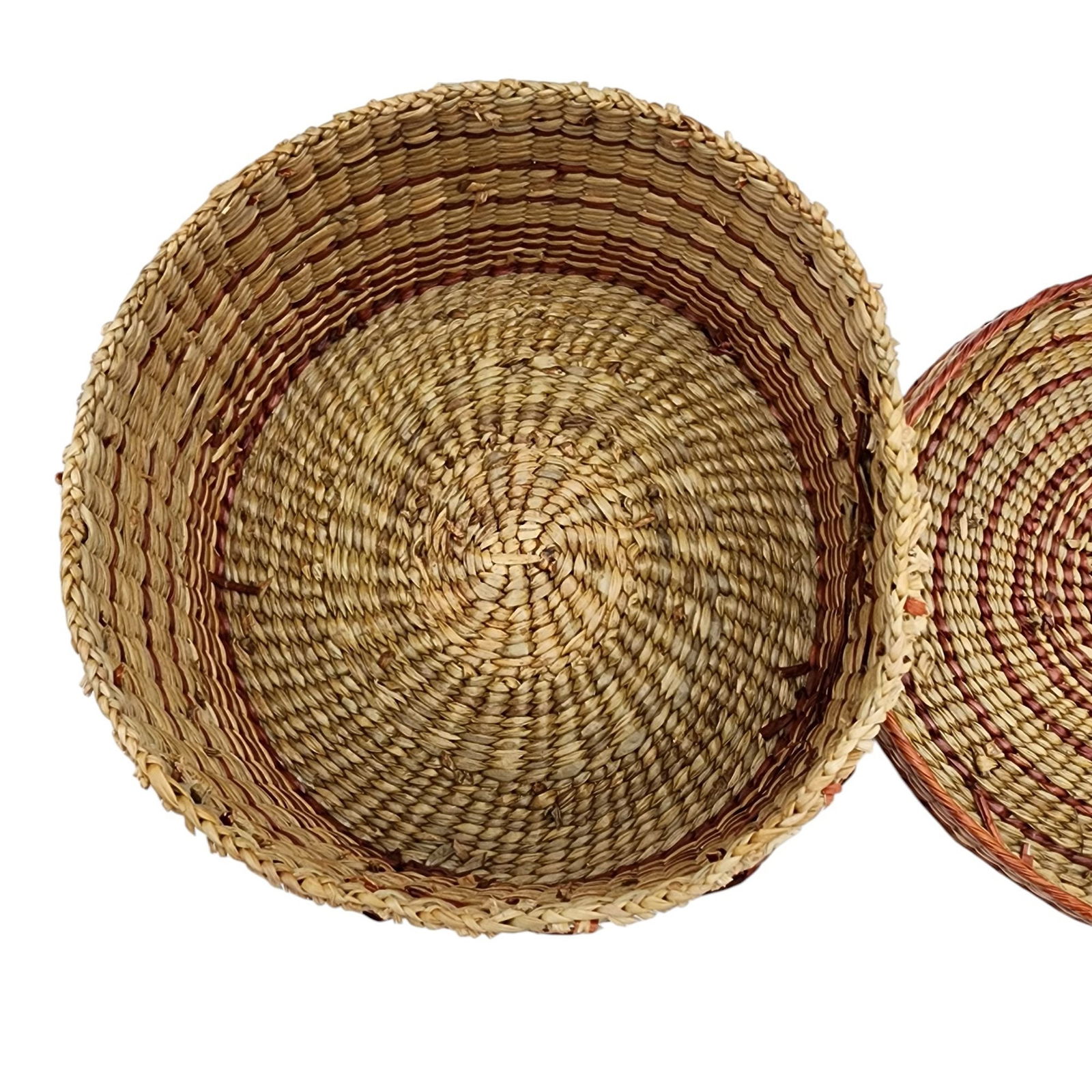 Native American Large Lidded Basket - 6