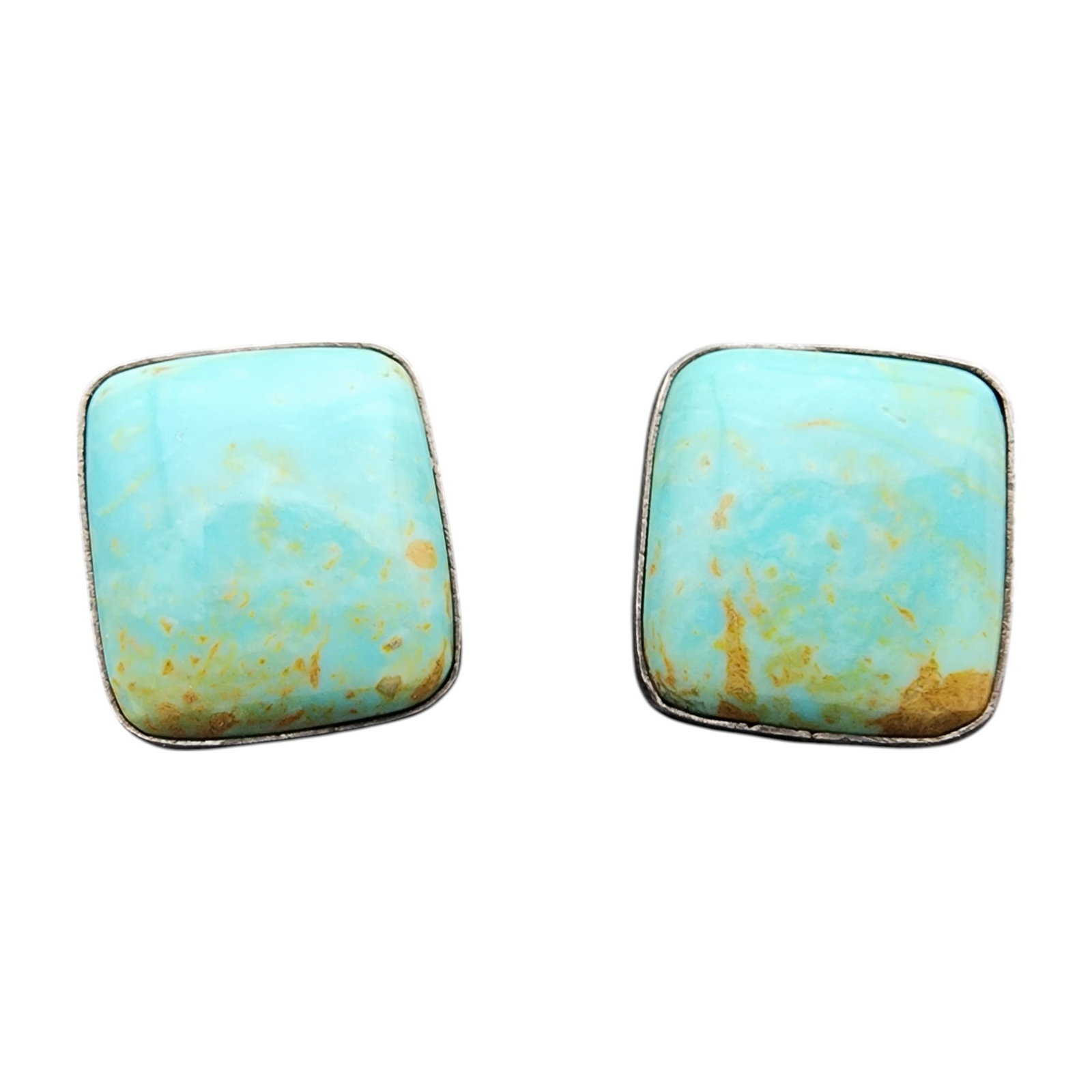 Vintage Navajo Sterling Turquoise Earrings: Vintage Navajo Sterling Turquoise Earrings | 6.3g