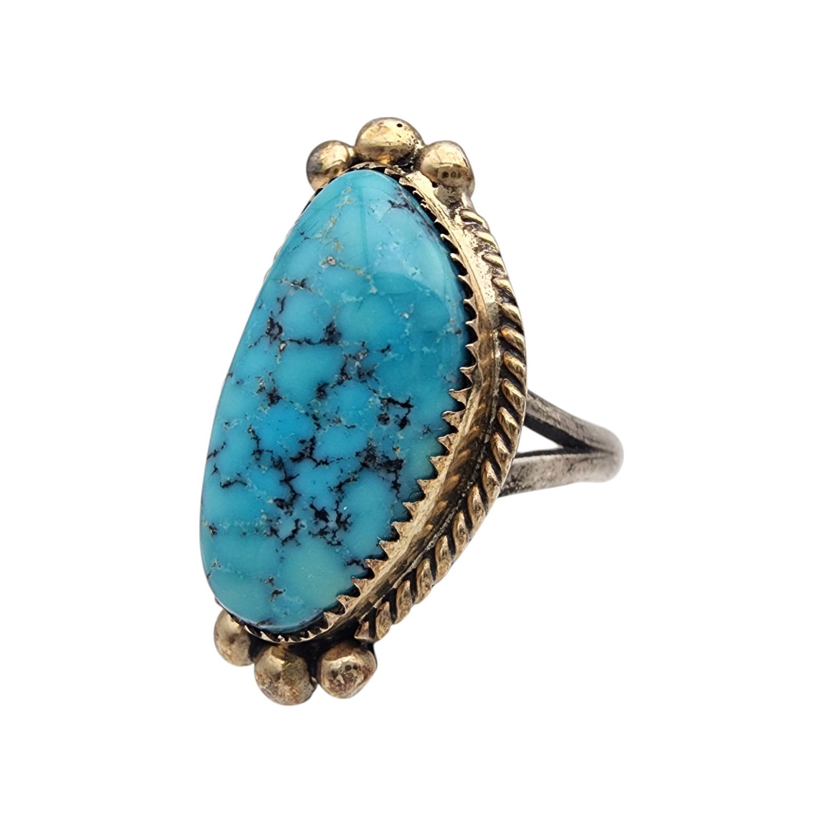 George and Nusie Henry Navajo Sterling Turquoise Ring Sz 5: George and Nusie Henry Navajo Sterling Turquoise Ring Sz 5 | 4.4g