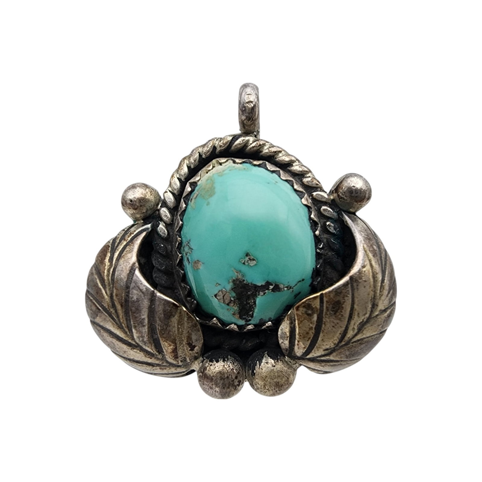 David Tune Navajo Sterling Turquoise Pendant: David Tune Navajo Sterling Turquoise Pendant | 4.4g