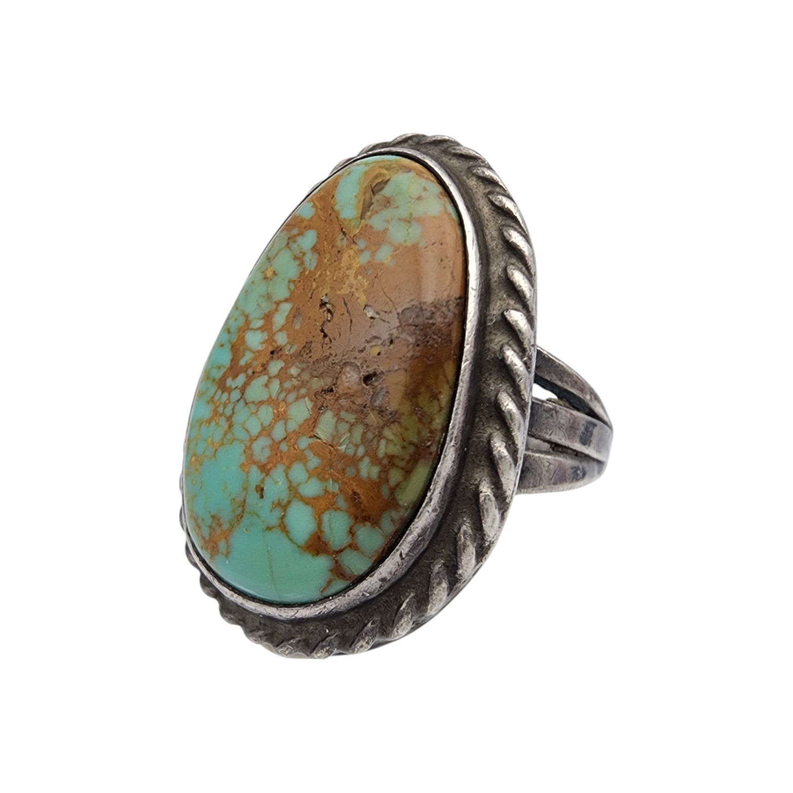 Vintage Navajo Sterling Turquoise Ring Sz 6 (1 of 6)