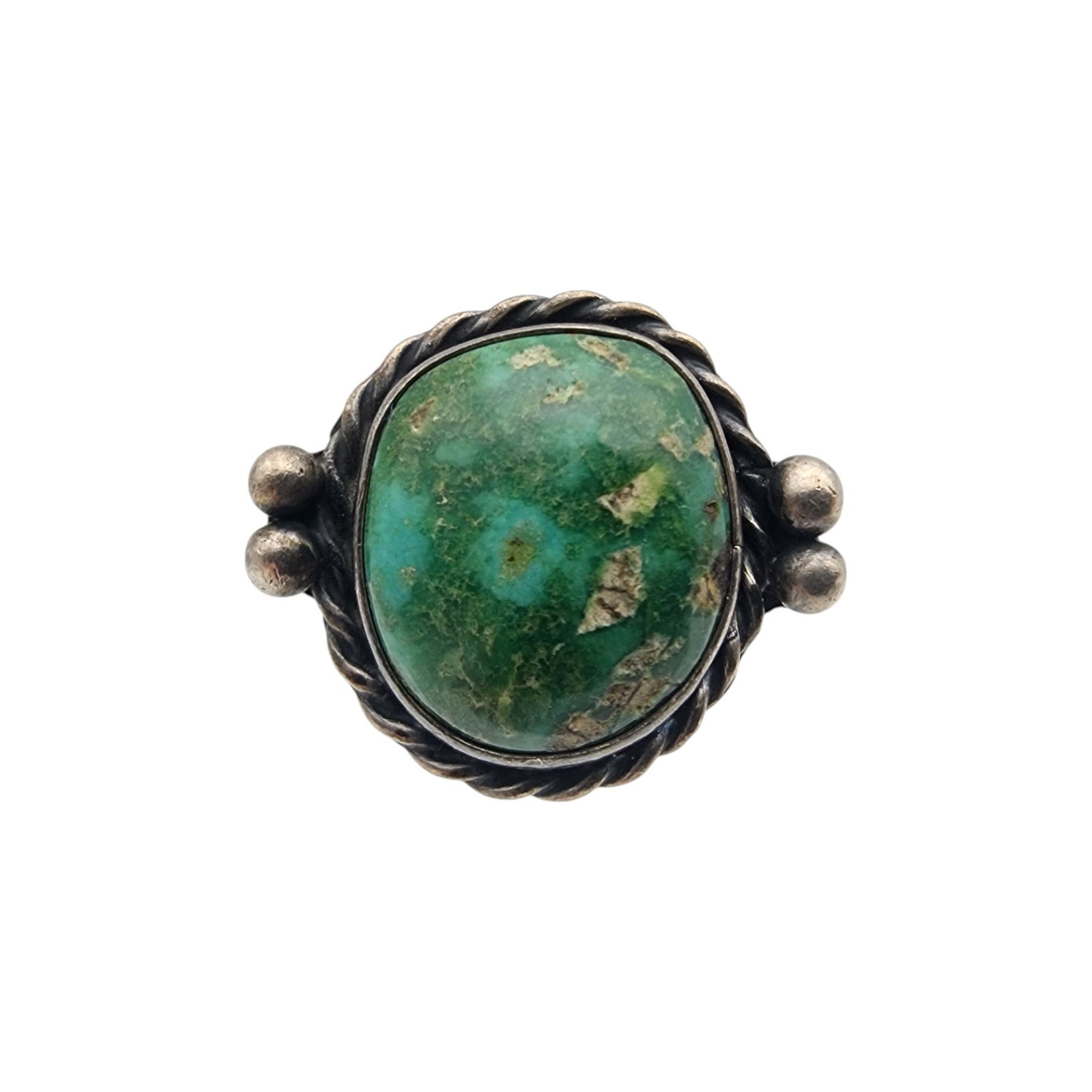 Vintage Navajo Sterling Turquoise Ring Sz 7 (1 of 7)