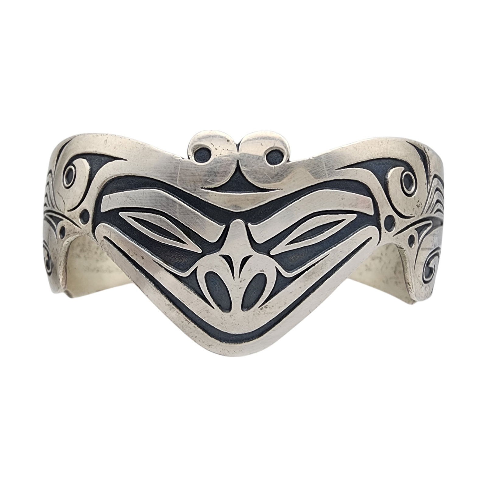 Barry Herem Pacific NW Coast Indian Sterling Cuff Bracelet (1 of 9)