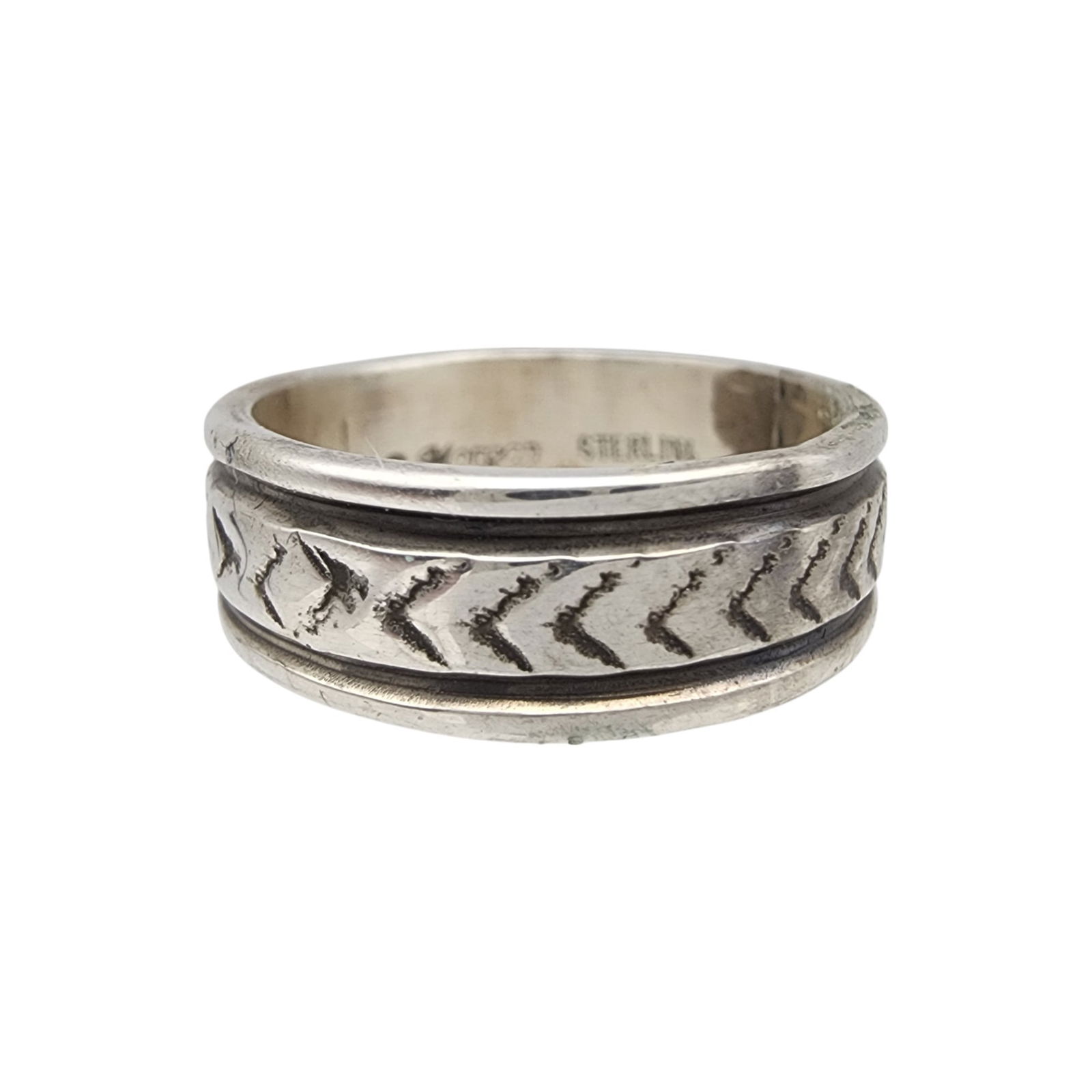Bruce Morgan Navajo Sterling Silver Ring Sz 8: Bruce Morgan Navajo Sterling Silver Ring Sz 8 | 5.5g
