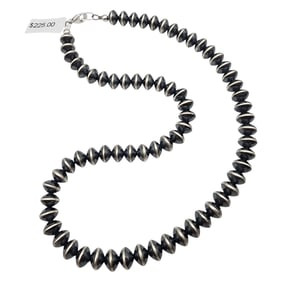 Southwest Sterling Silver Rondelle Bead Necklace