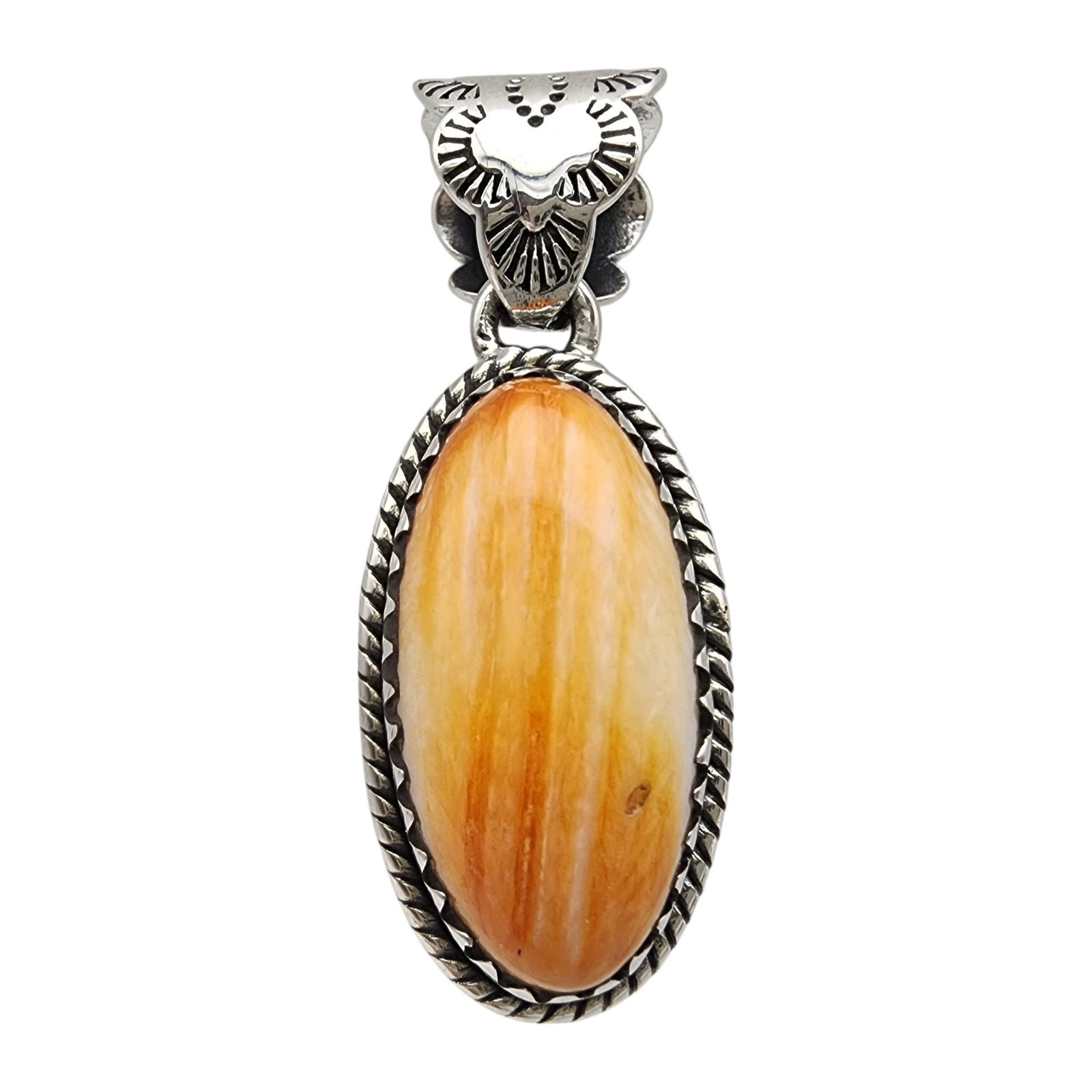 Zia Sterling Spiny Oyster Stamped Pendant (1 of 5)