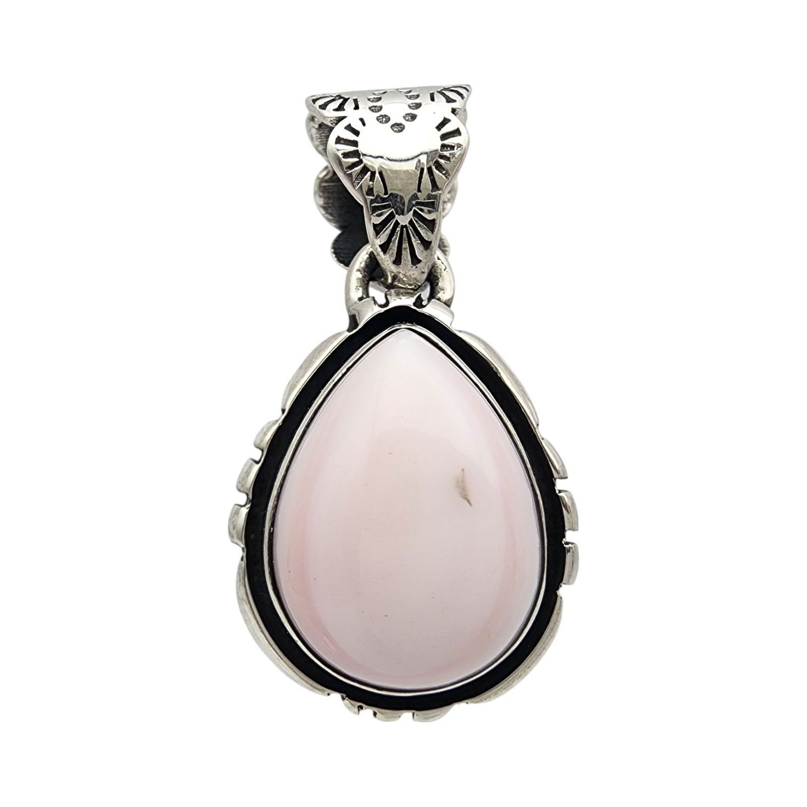 Zia Sterling Pink Conch Stamped Pendant (1 of 5)