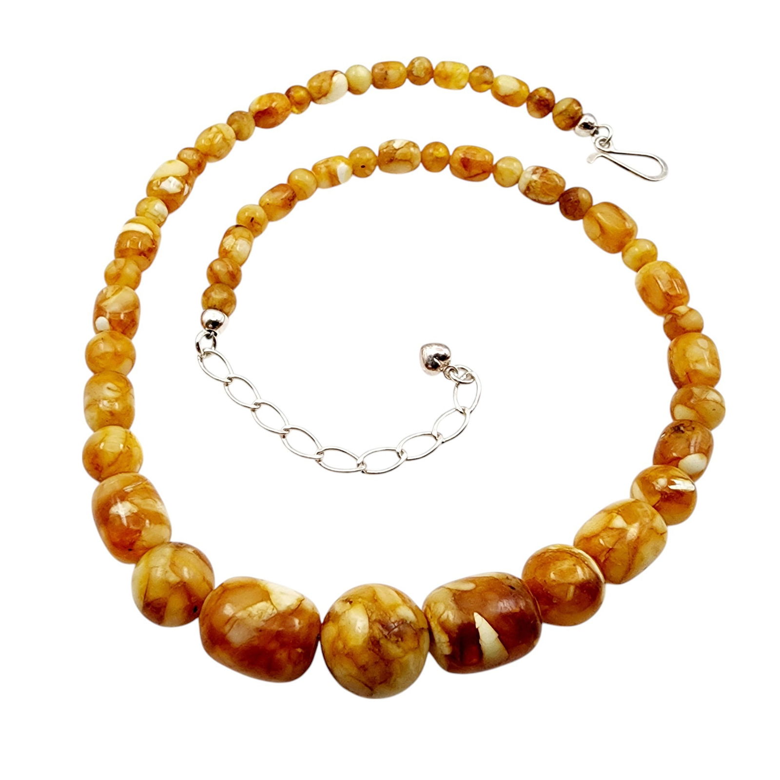 Jay King Mine Finds Sterling Egg Yolk Amber Necklace (1 of 9)