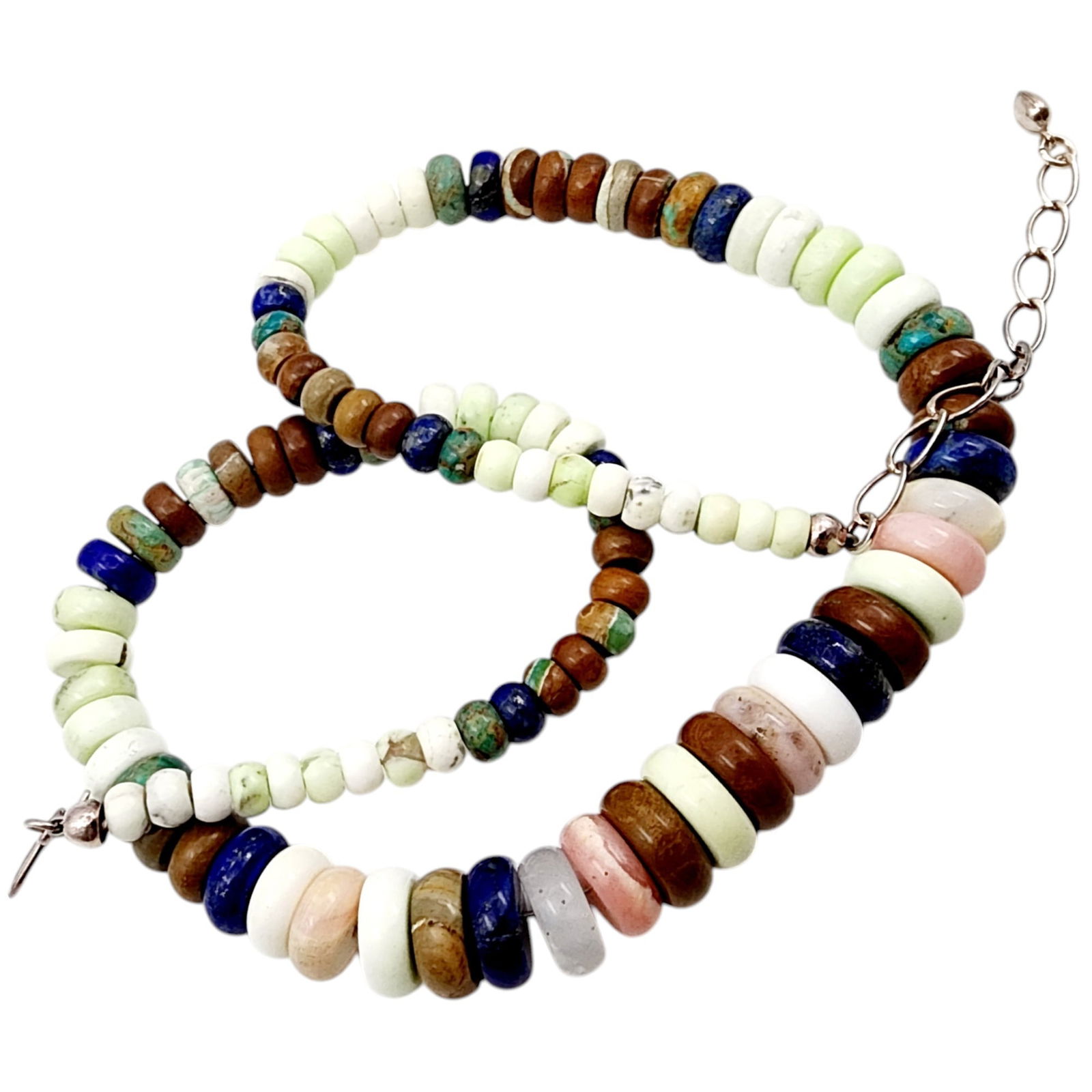 Jay King Mine Finds Sterling Multistone Disc Bead Necklace (1 of 6)