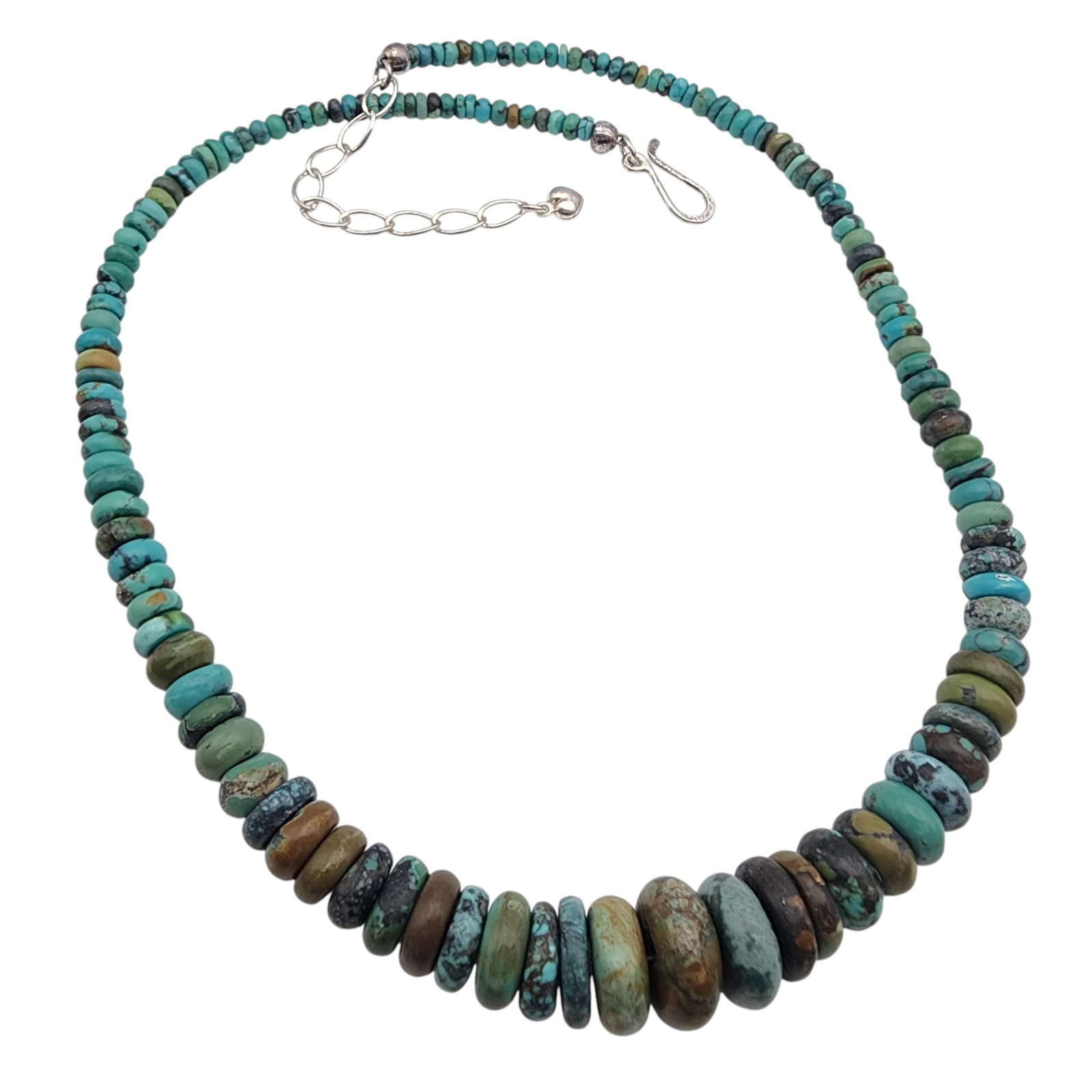 Jay King Mine Finds Sterling Turquoise Graduated Necklace (1 of 6)