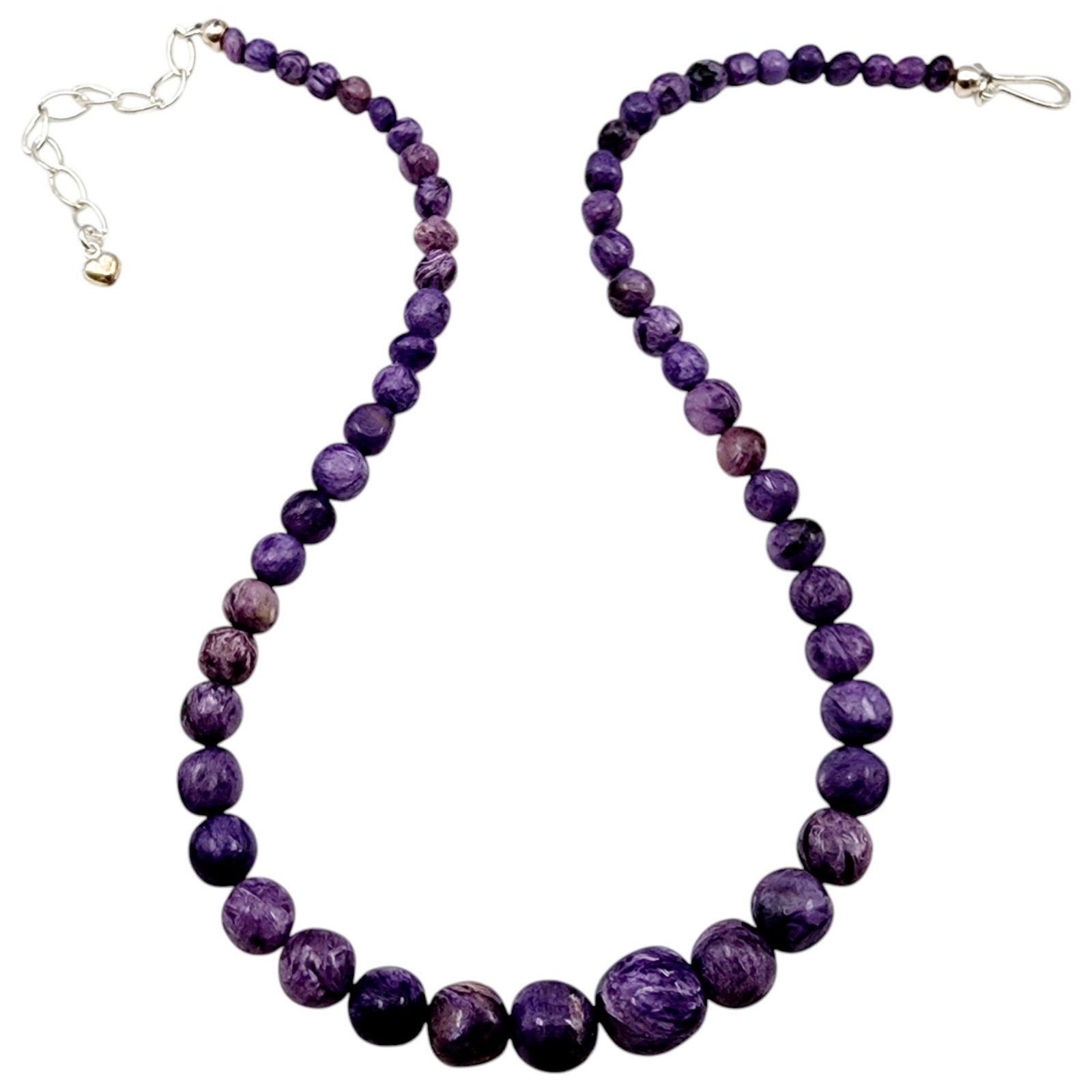 Jay King Mine Finds Sterling Graduated Charoite Necklace (1 of 5)