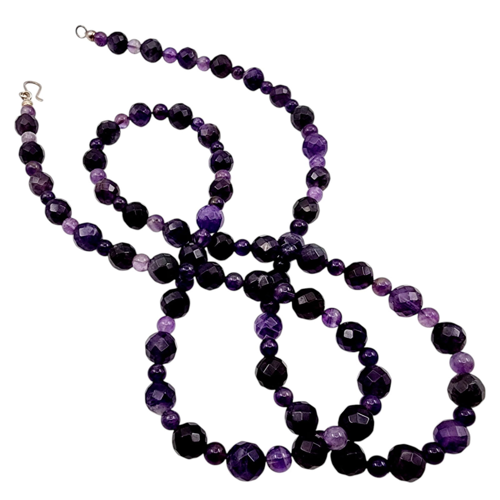 Jay King Mine Finds Sterling Faceted Amethyst Necklace (1 of 4)