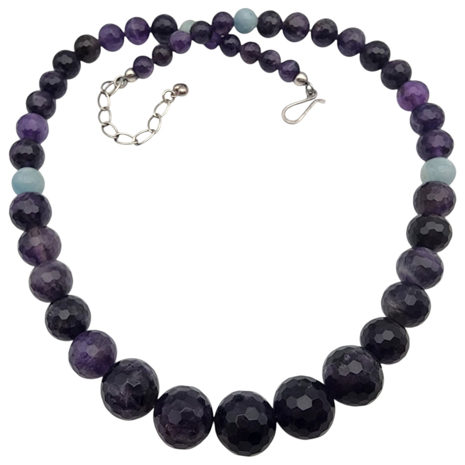 Jay King Mine Finds Sterling Amethyst Aquamarine Necklace (1 of 6)