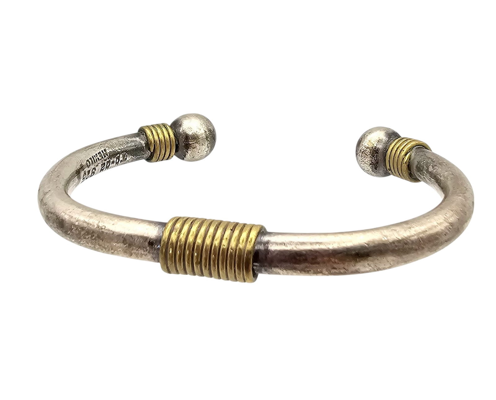 Mexico TD-02 Sterling Cuff Bracelet: Mexico TD-02 Sterling Cuff Bracelet 18 G