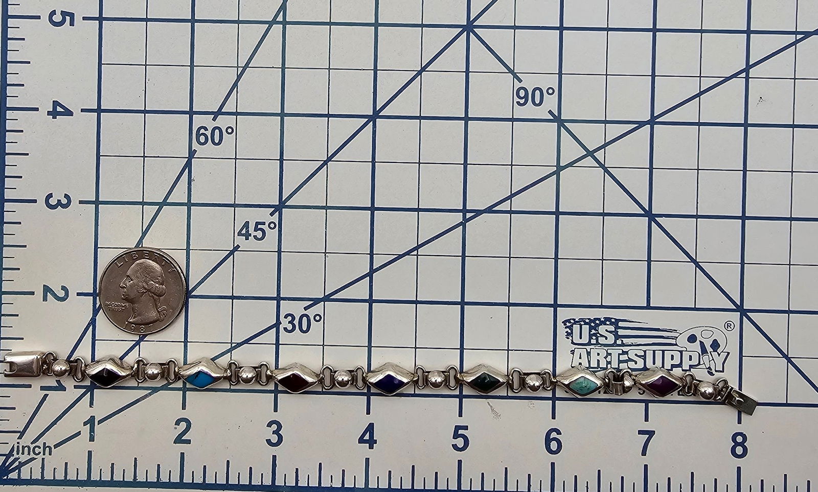 Mexico Sterling Multi Stone Bracelet - 4