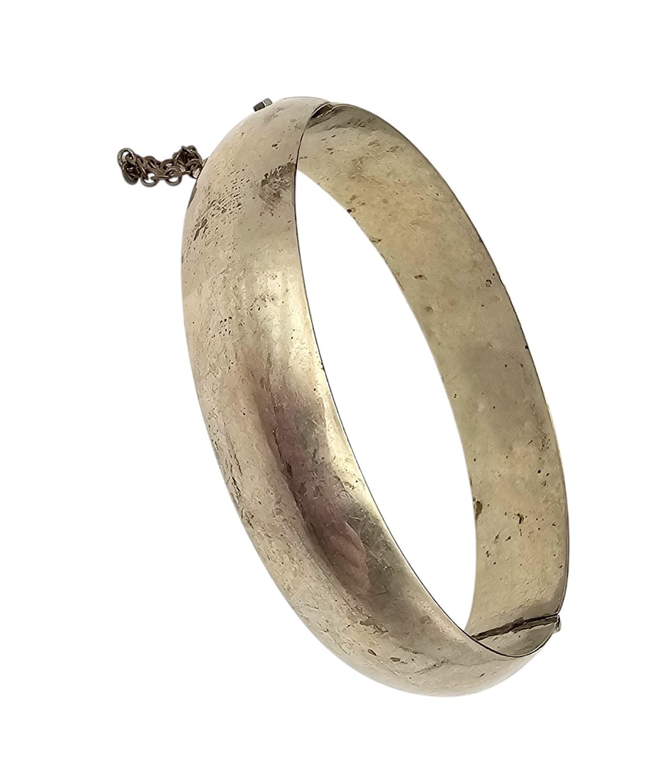 Mexico Sterling Hinge Bangle Bracelet - 2