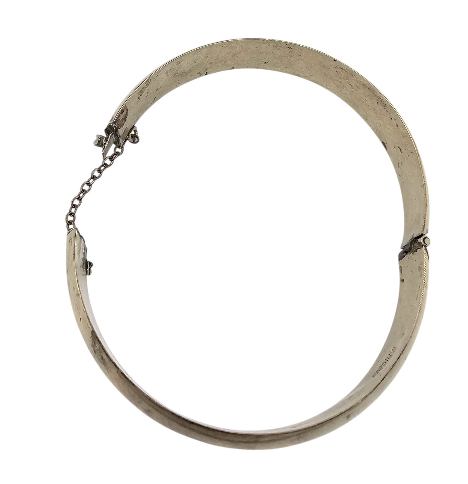 Mexico Sterling Hinge Bangle Bracelet - 3