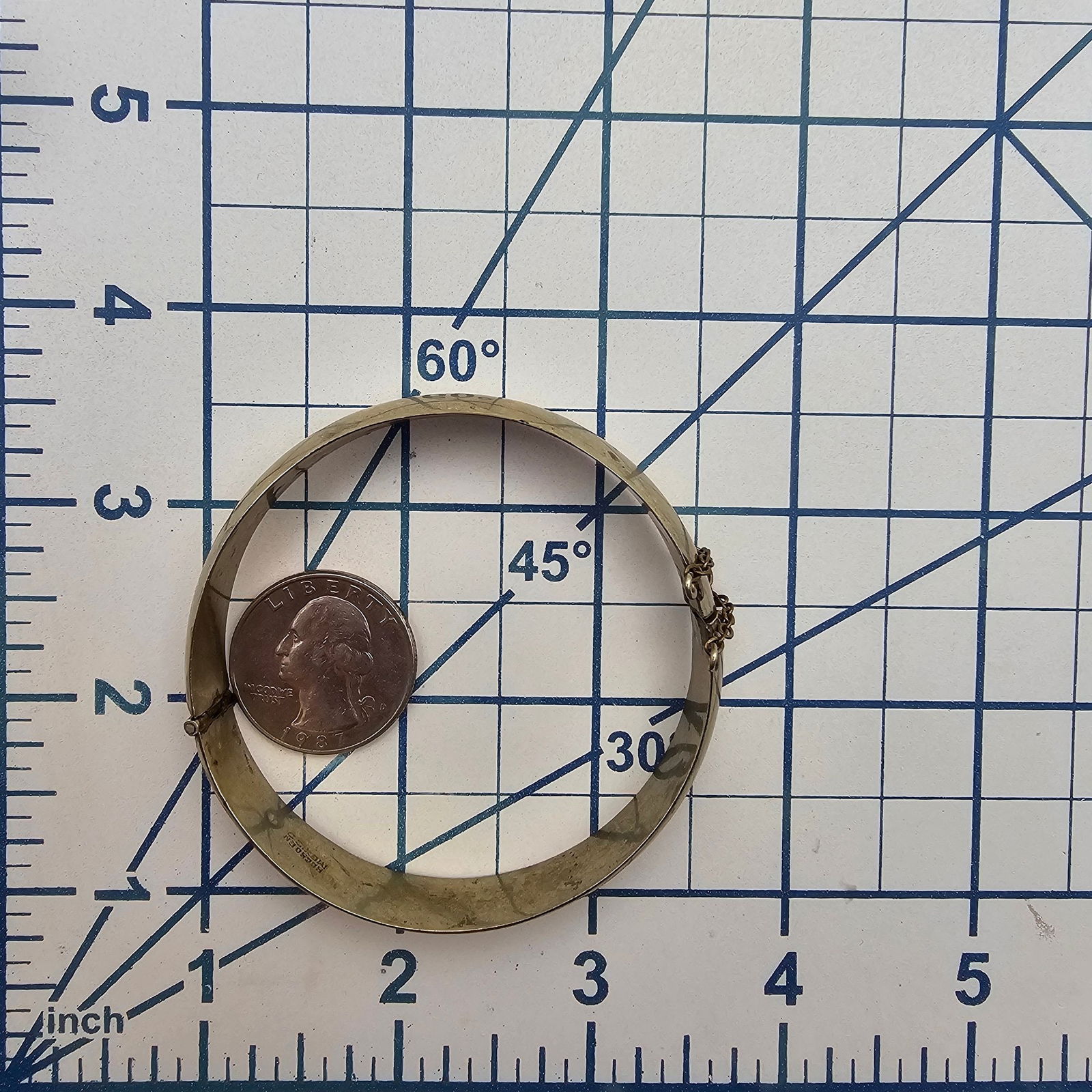 Mexico Sterling Hinge Bangle Bracelet - 4