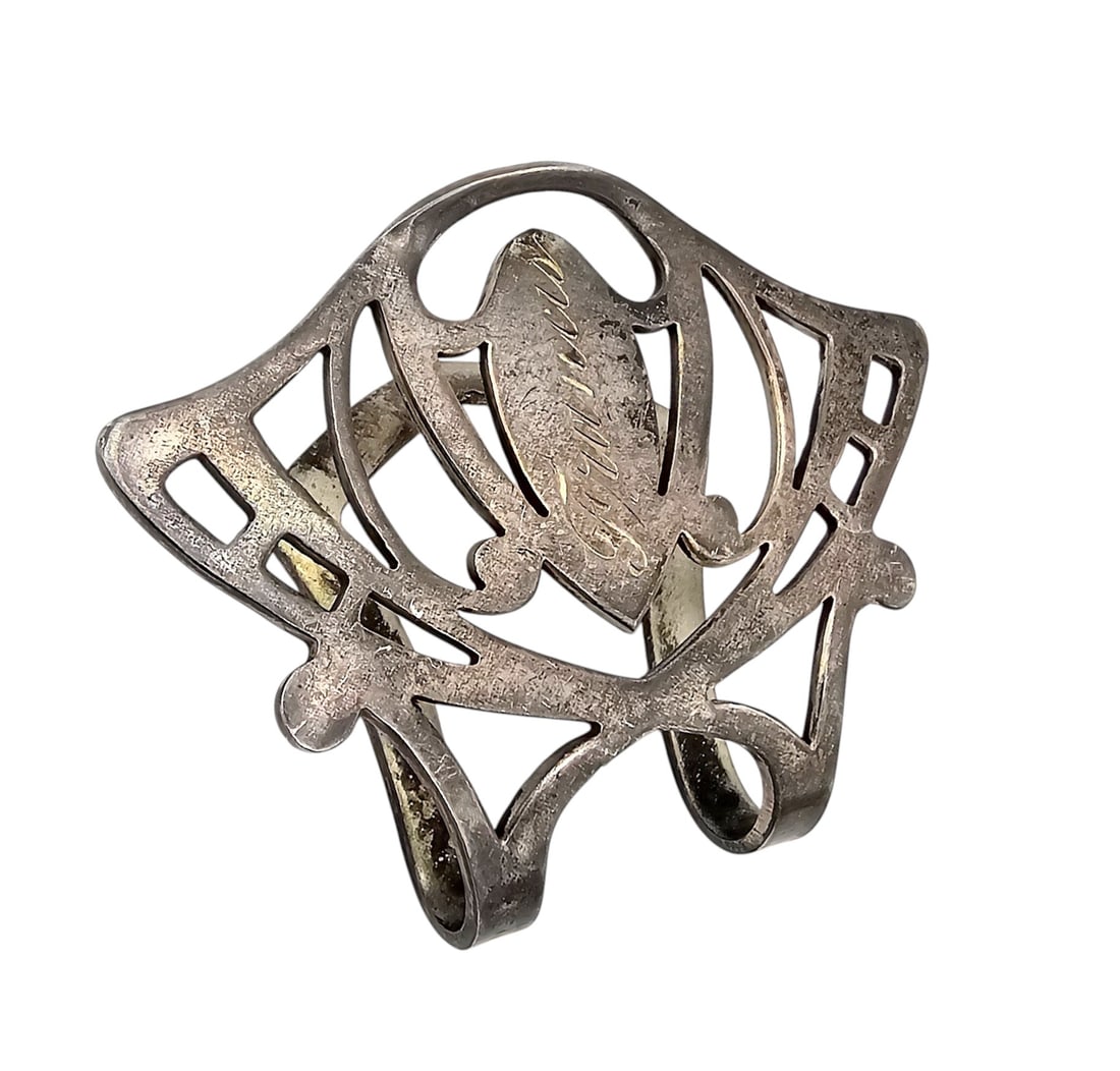 Signed Sterling Monogram Sweater/Shoe Clip: Signed Sterling Monogram sweater or shoe clip 10.8 G