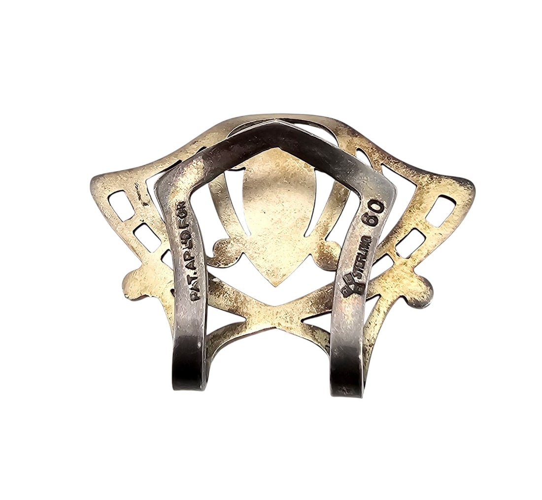 Signed Sterling Monogram Sweater/Shoe Clip - 3