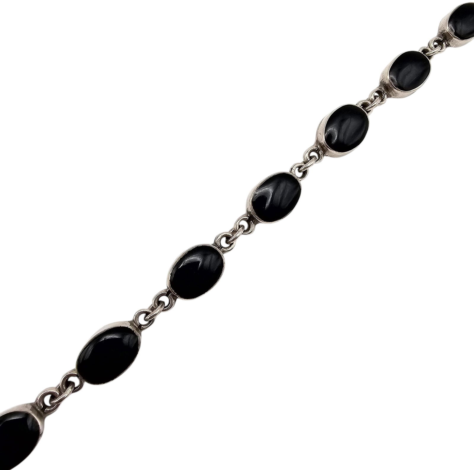 Mexico TL-74 Sterling Onyx Bracelet: Mexico TL-74 Sterling Onyx Bracelet 16 G