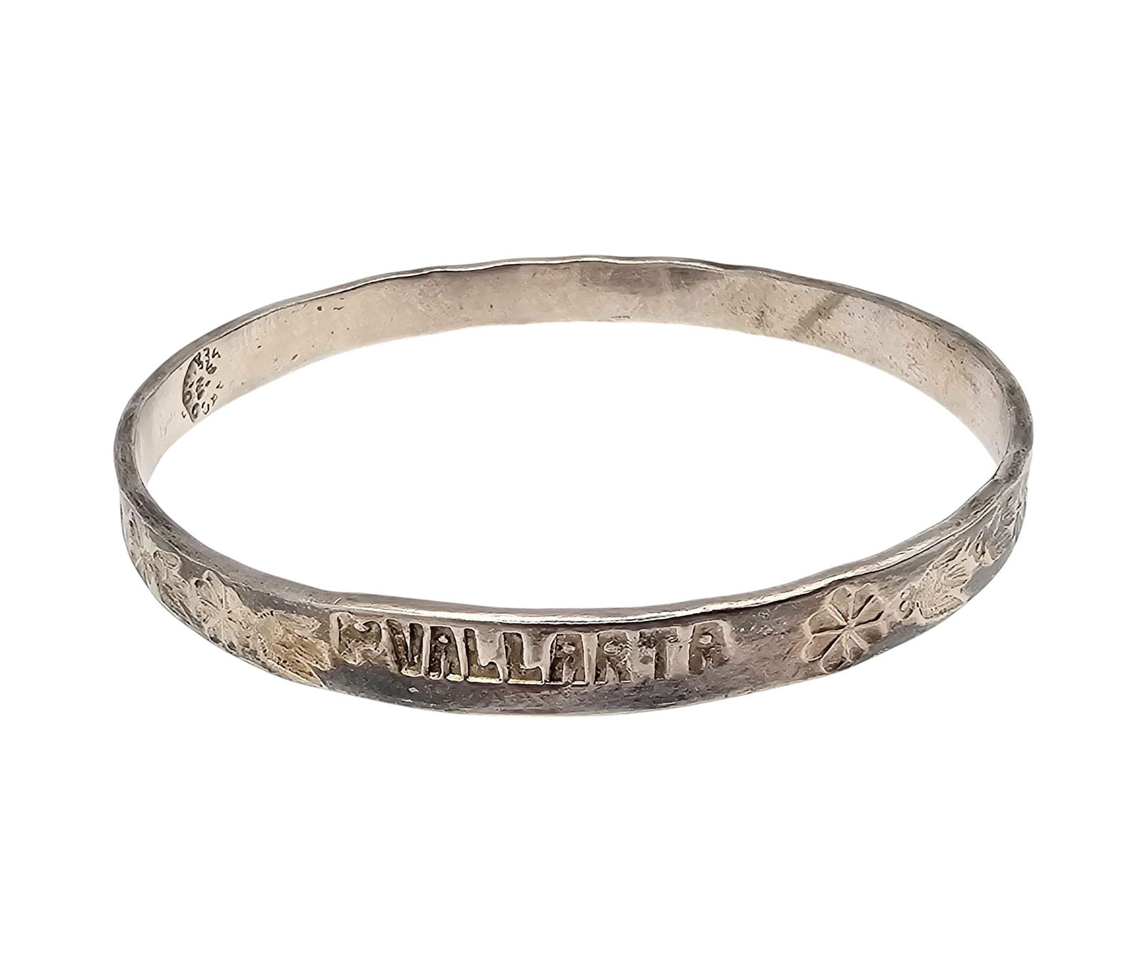 Mexico Sterling Bangle Bracelet - 2