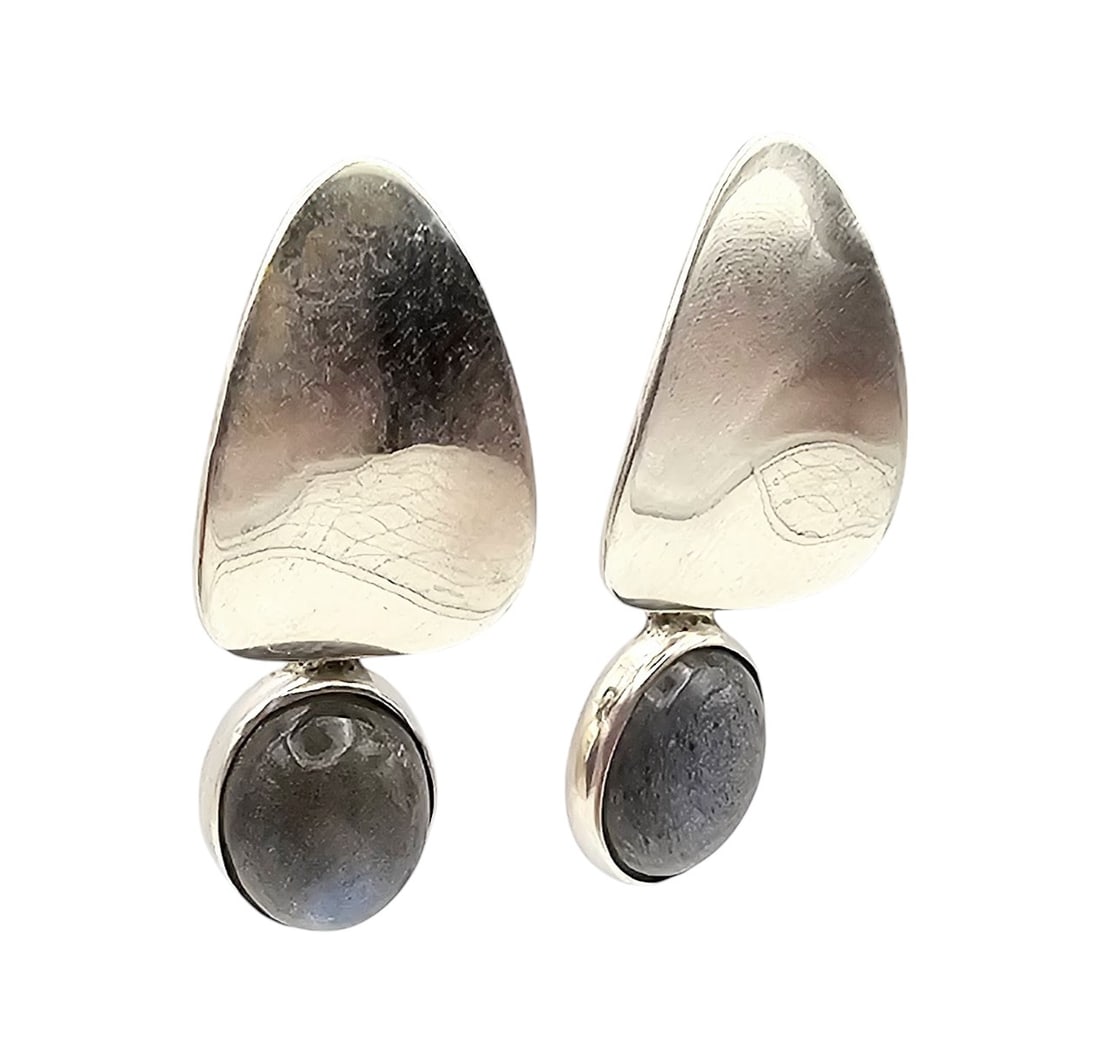 Mexico Sterling Labradorite Dangle Earrings (1 of 4)