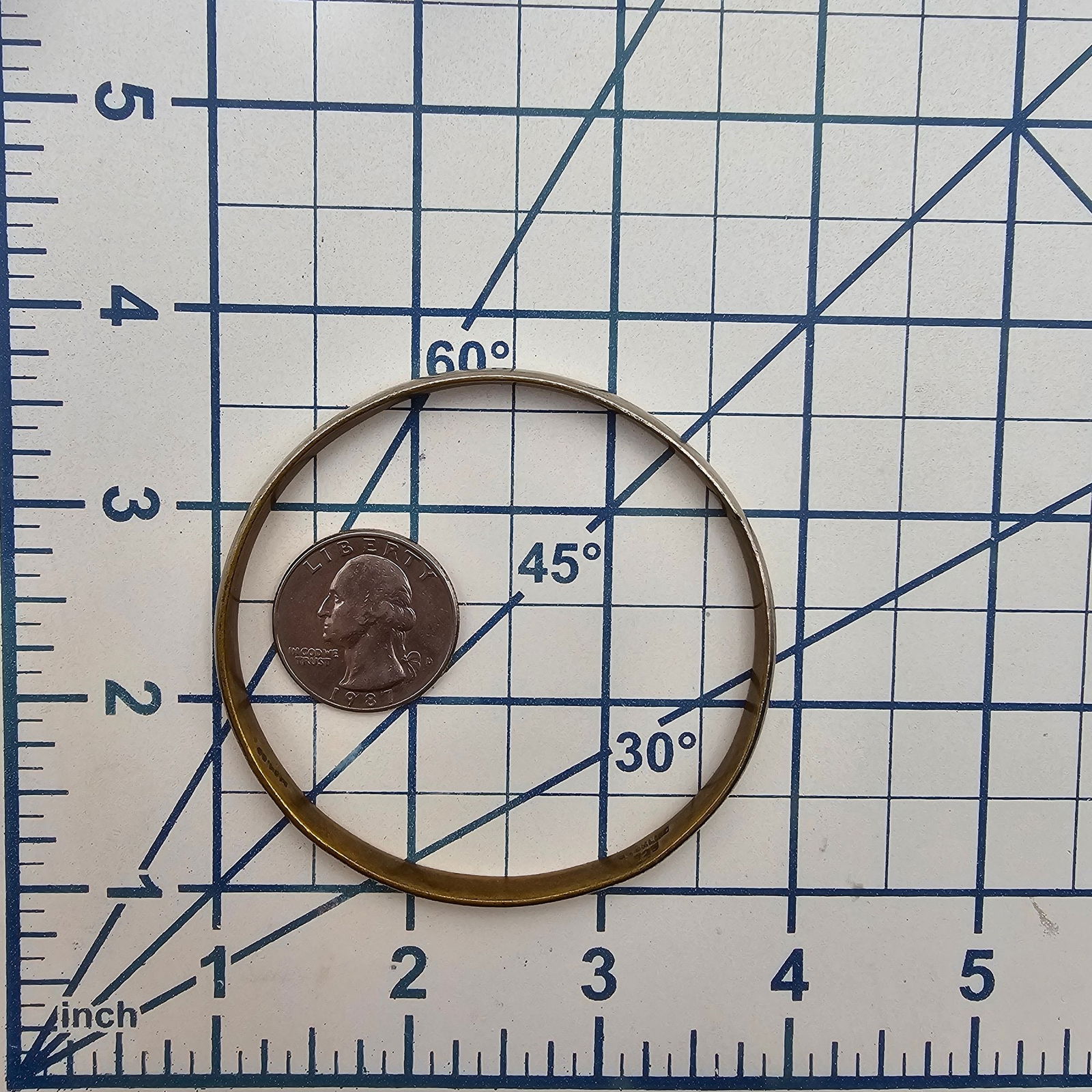 Mexico Sterling Bangle Bracelet - 4