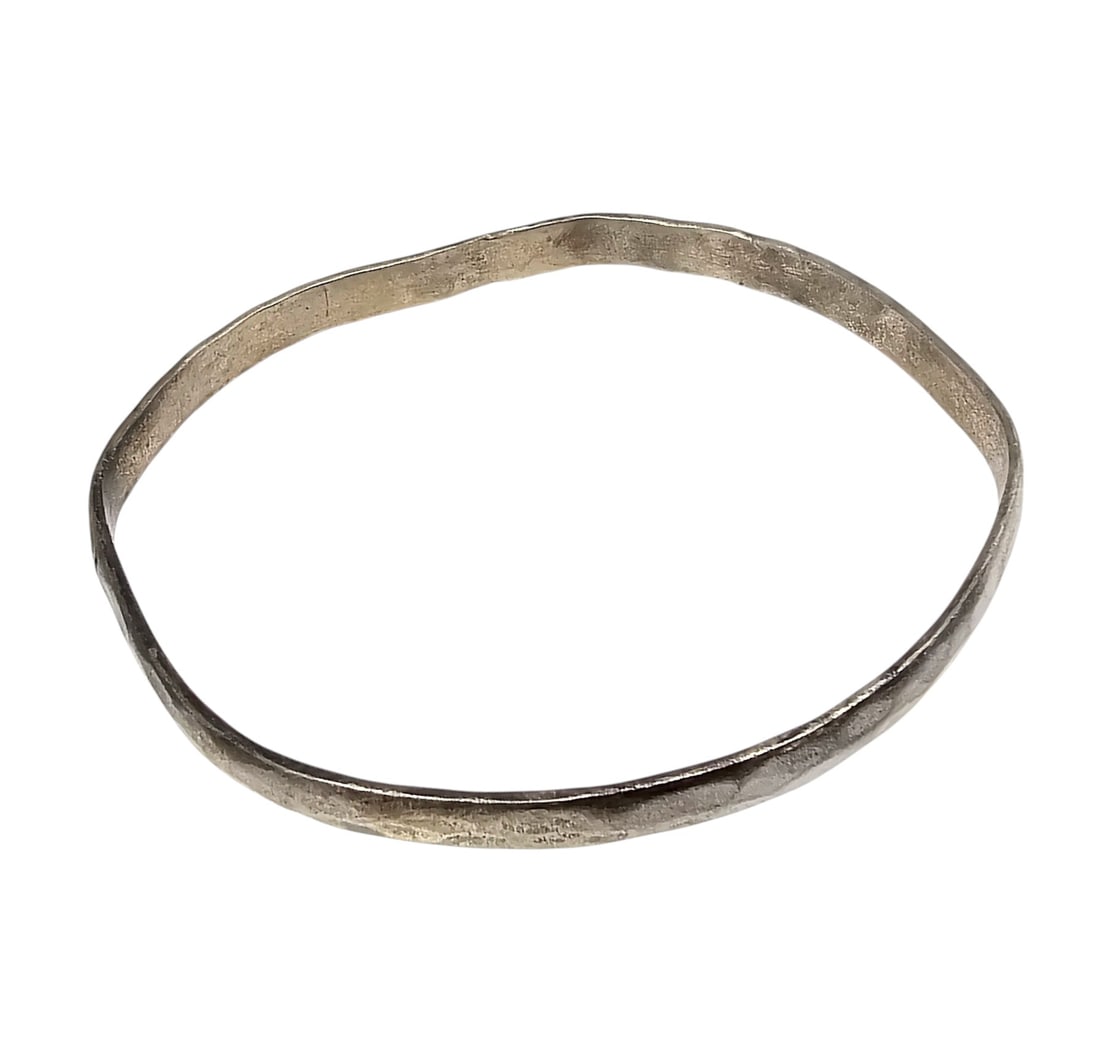 Mexico Sterling Bangle Bracelet - 2