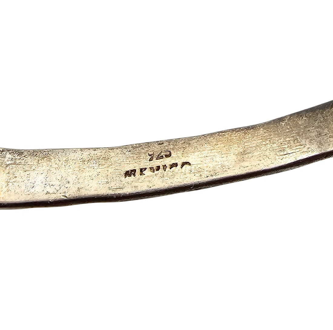 Mexico Sterling Bangle Bracelet - 5