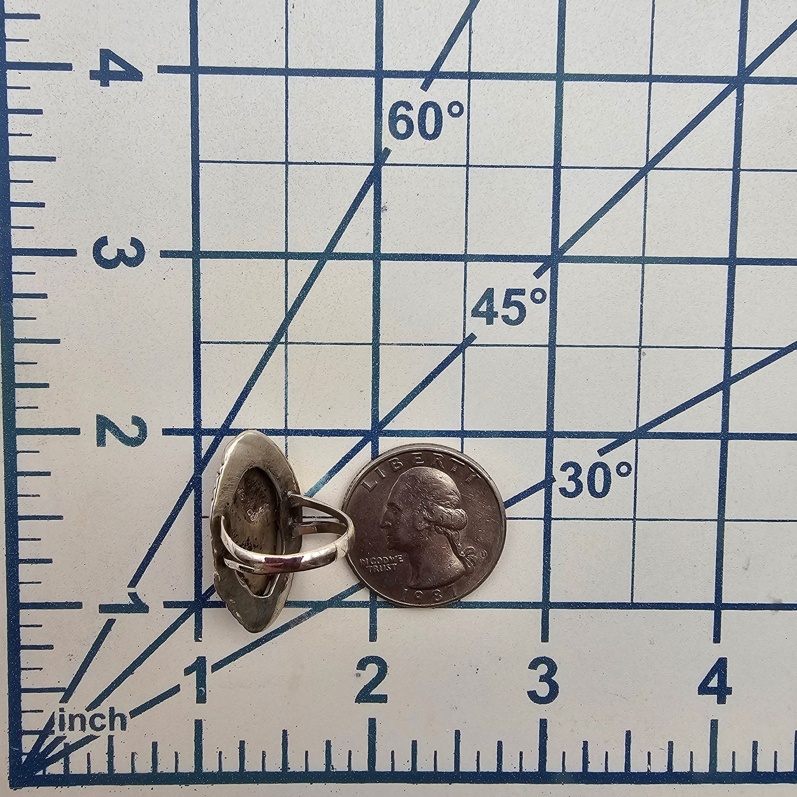 Mexico Sterling Amethyst Ring Size 3.75 - 4