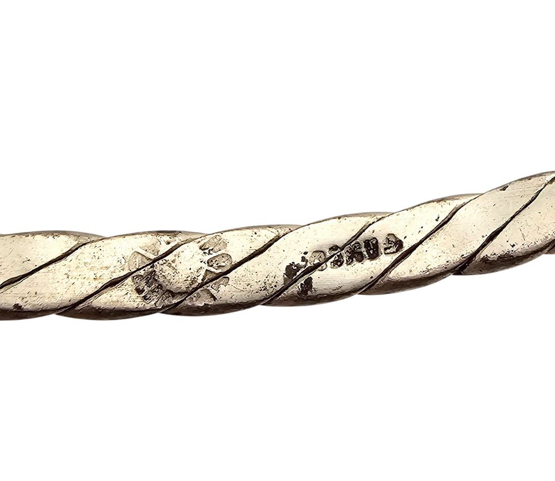 Mexico Sterling Bangle Bracelet - 3