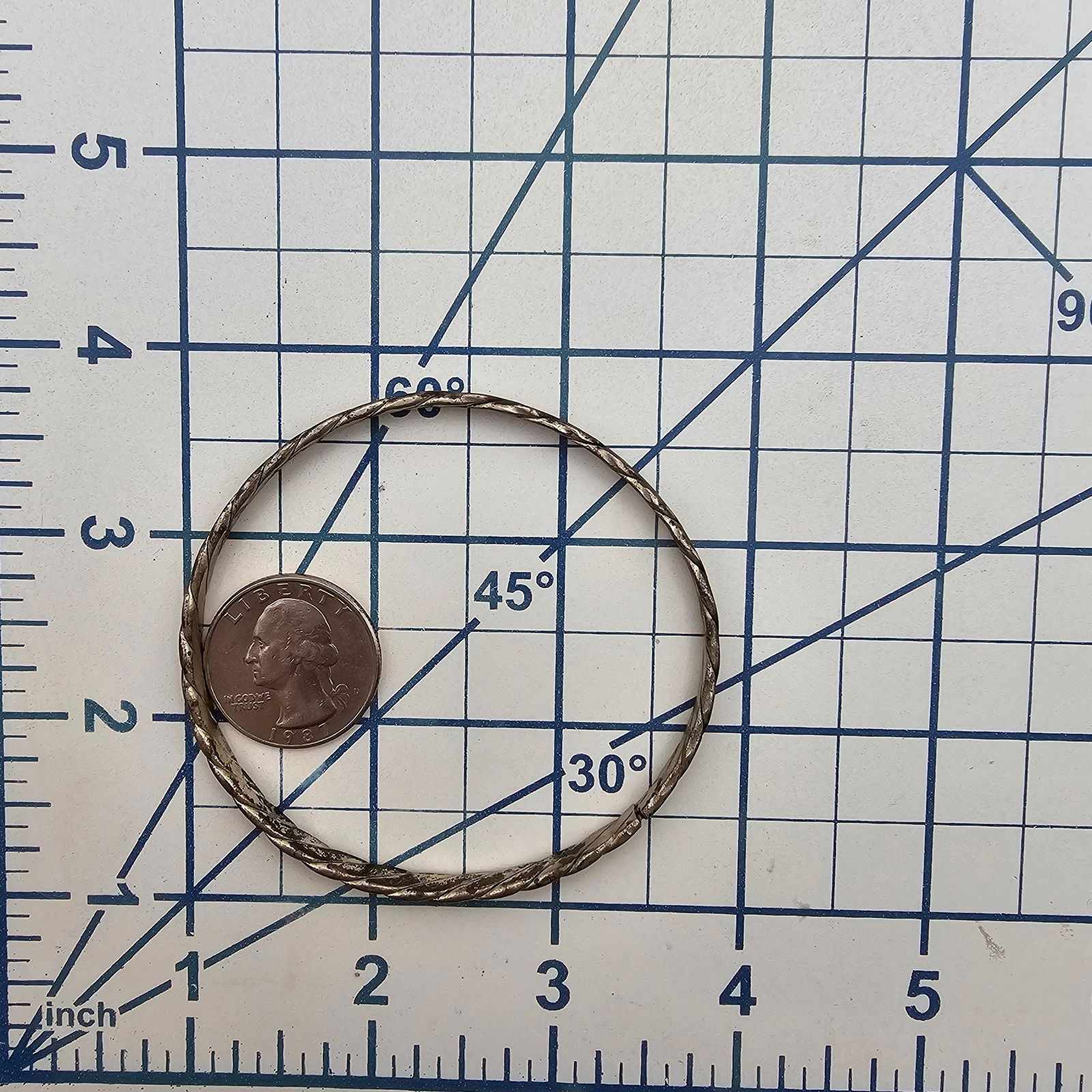 Mexico Sterling Bangle Bracelet - 4