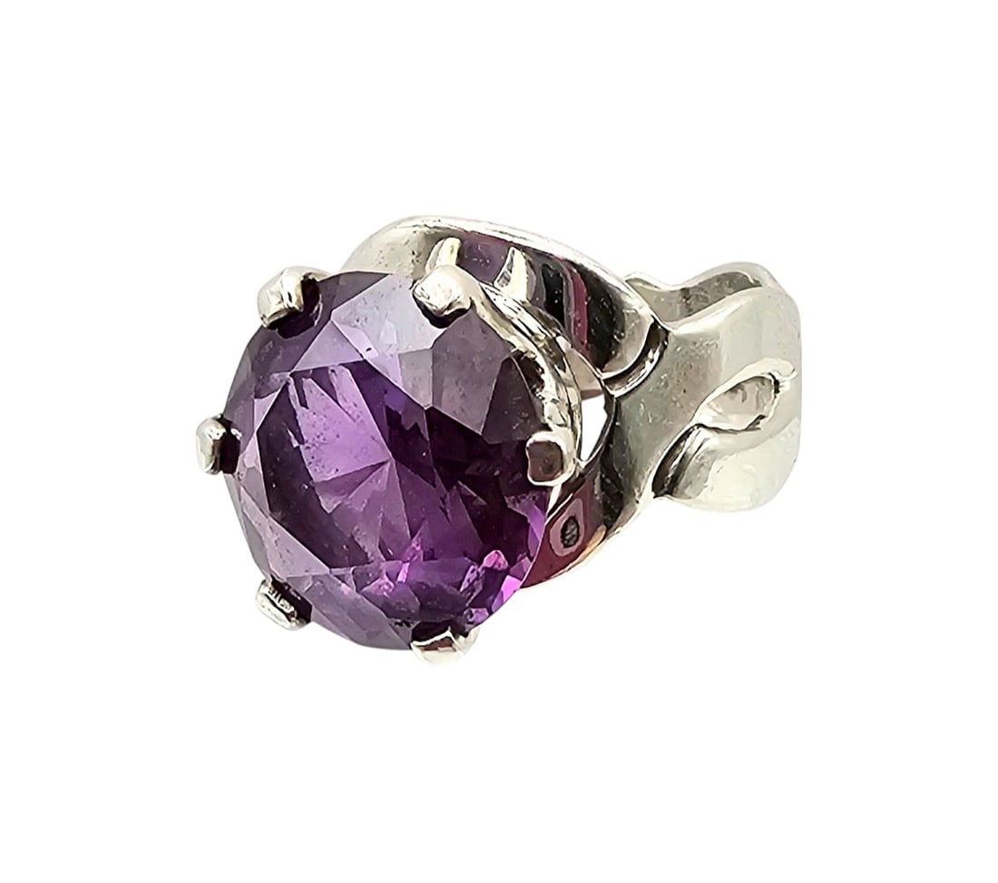Mexico Taxco Sterling Alexandrite Ring Size 7.5: Mexico Taxco Sterling alexandrite Ring Size 7.5 6.8 G