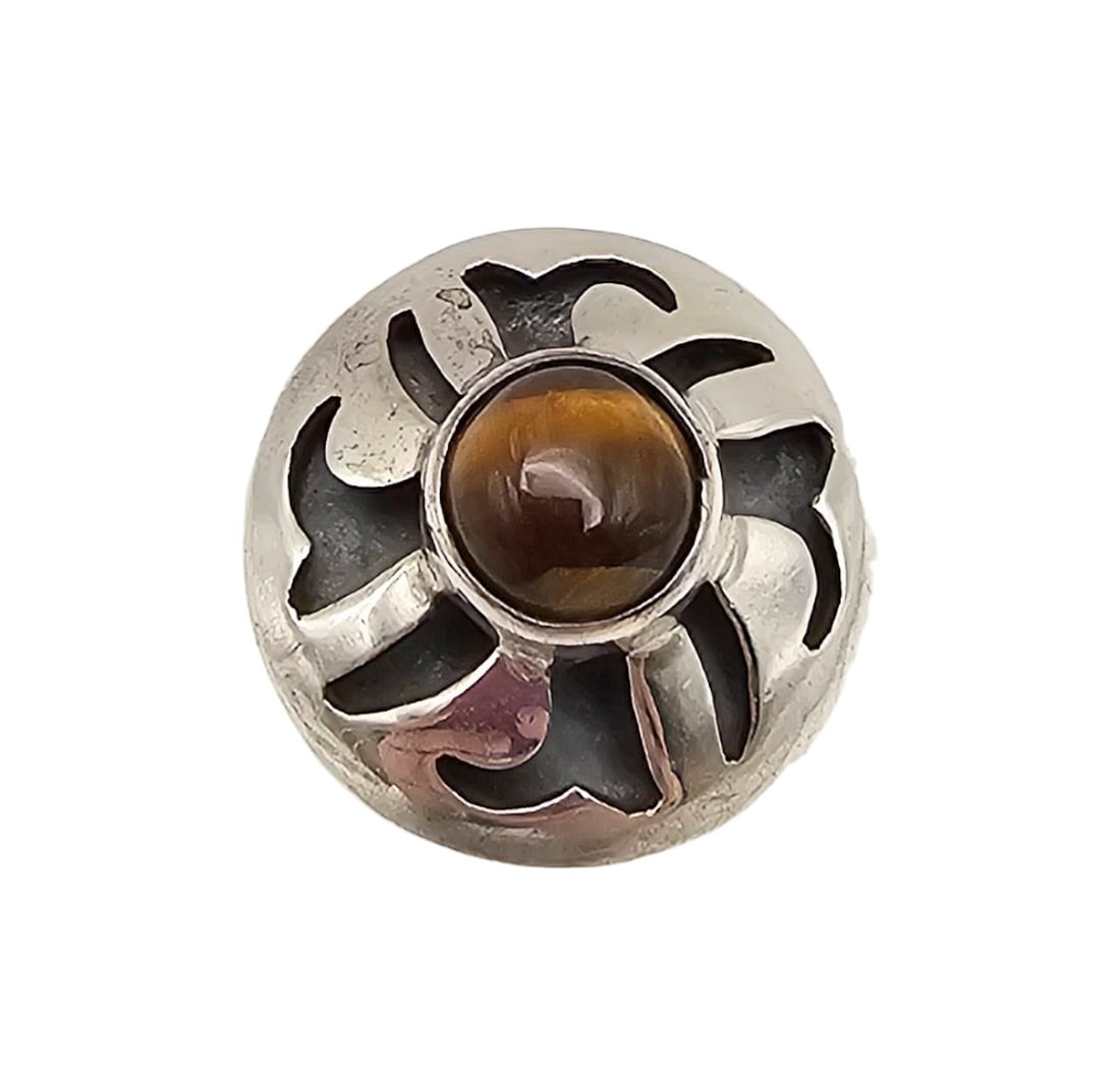 Margarita Vera Laguna Sterling Tiger's Eye Shadow Box Ring Size 6.25: Margarita Vera Laguna Sterling Tiger's Eye Shadow Box Ring Size 6.25 4.8 G