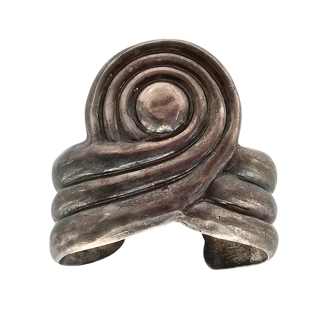 Mexico T?-91 Sterling Cuff Bracelet: Mexico T?-91 Sterling Cuff Bracelet 77.6 G