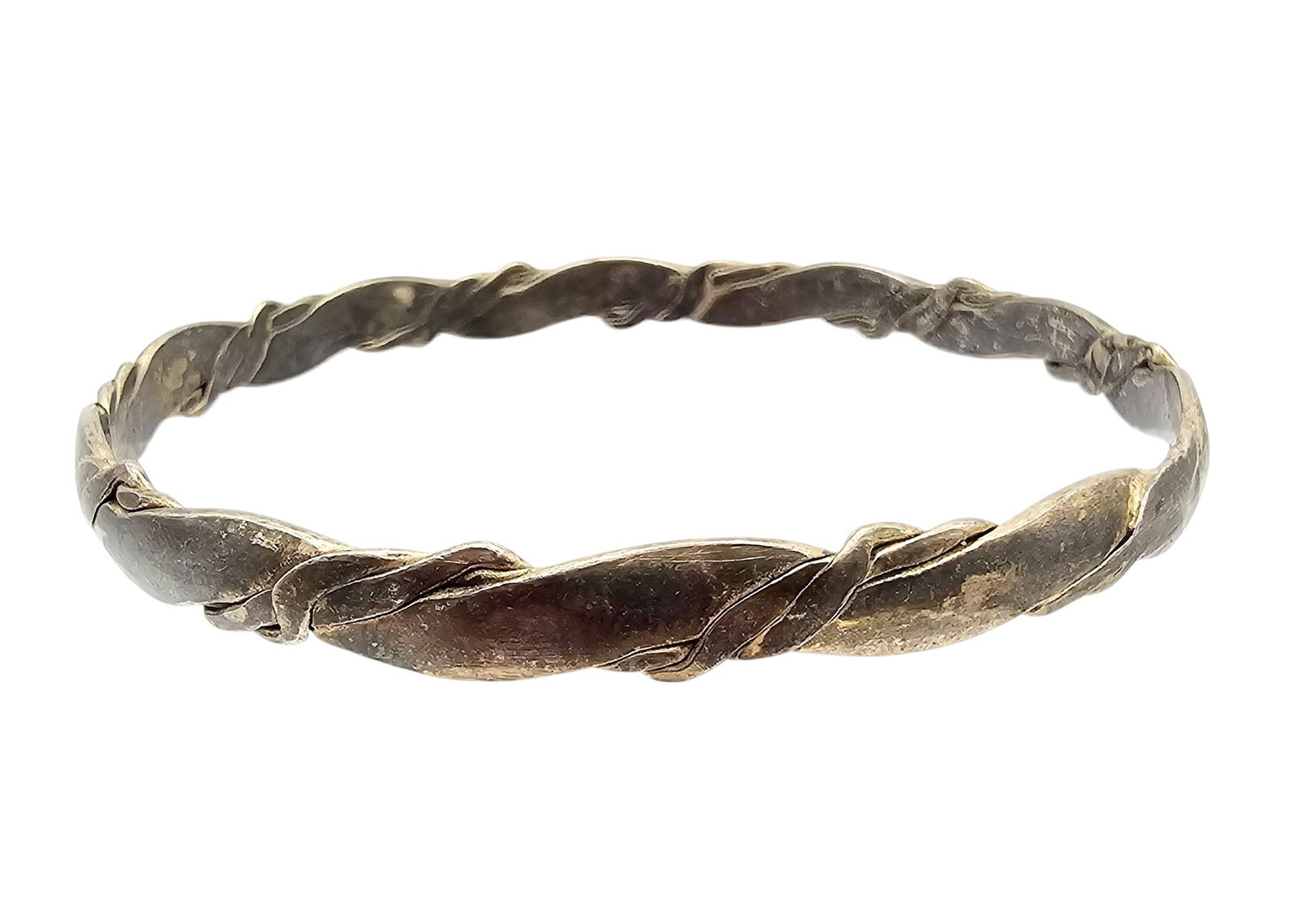 Taxco Sterling Bangle Bracelet: Taxco Sterling Bangle Bracelet 14.7 G
