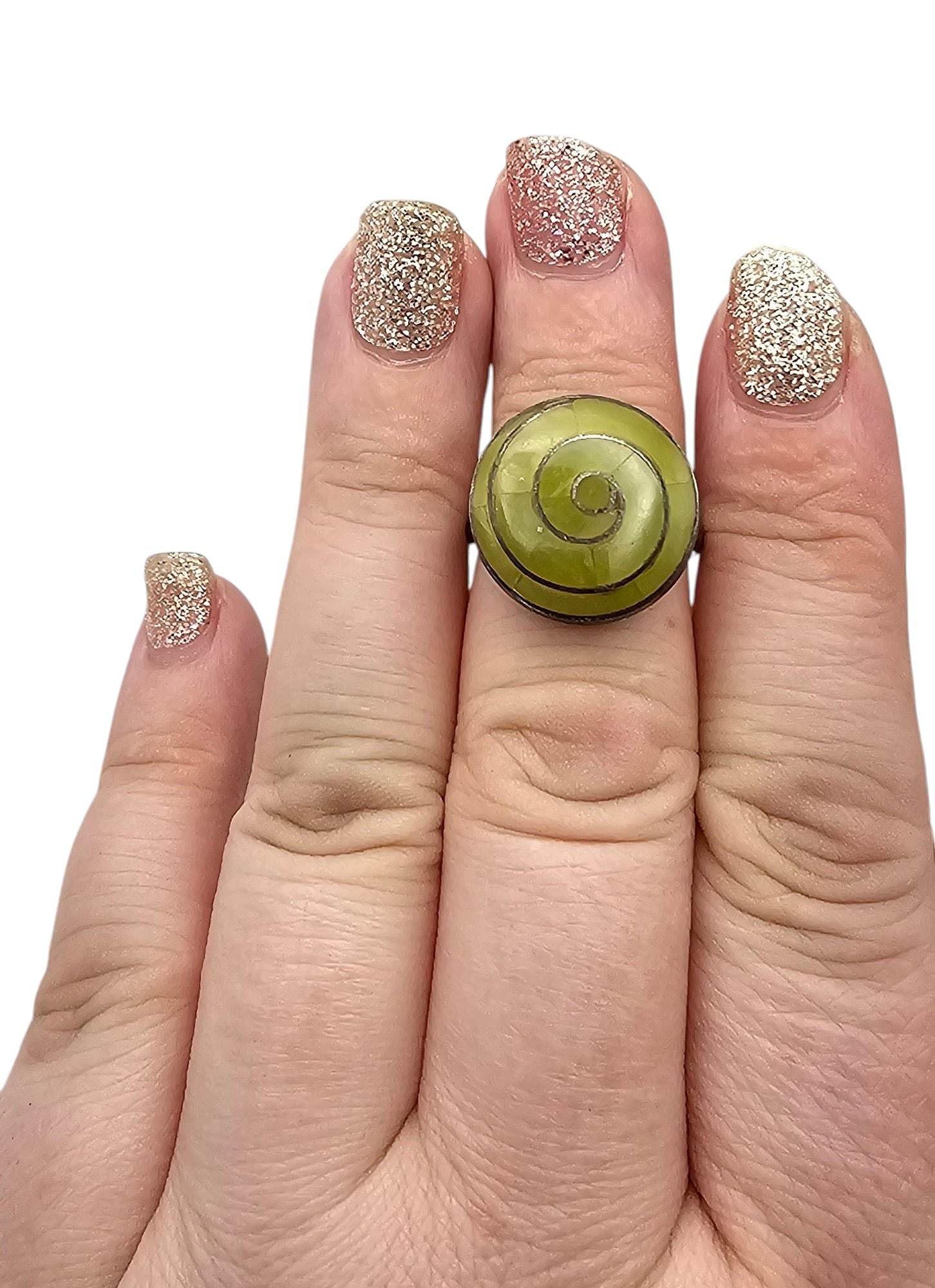 950 Sterling Enamel Ring Size 6.5 - 3